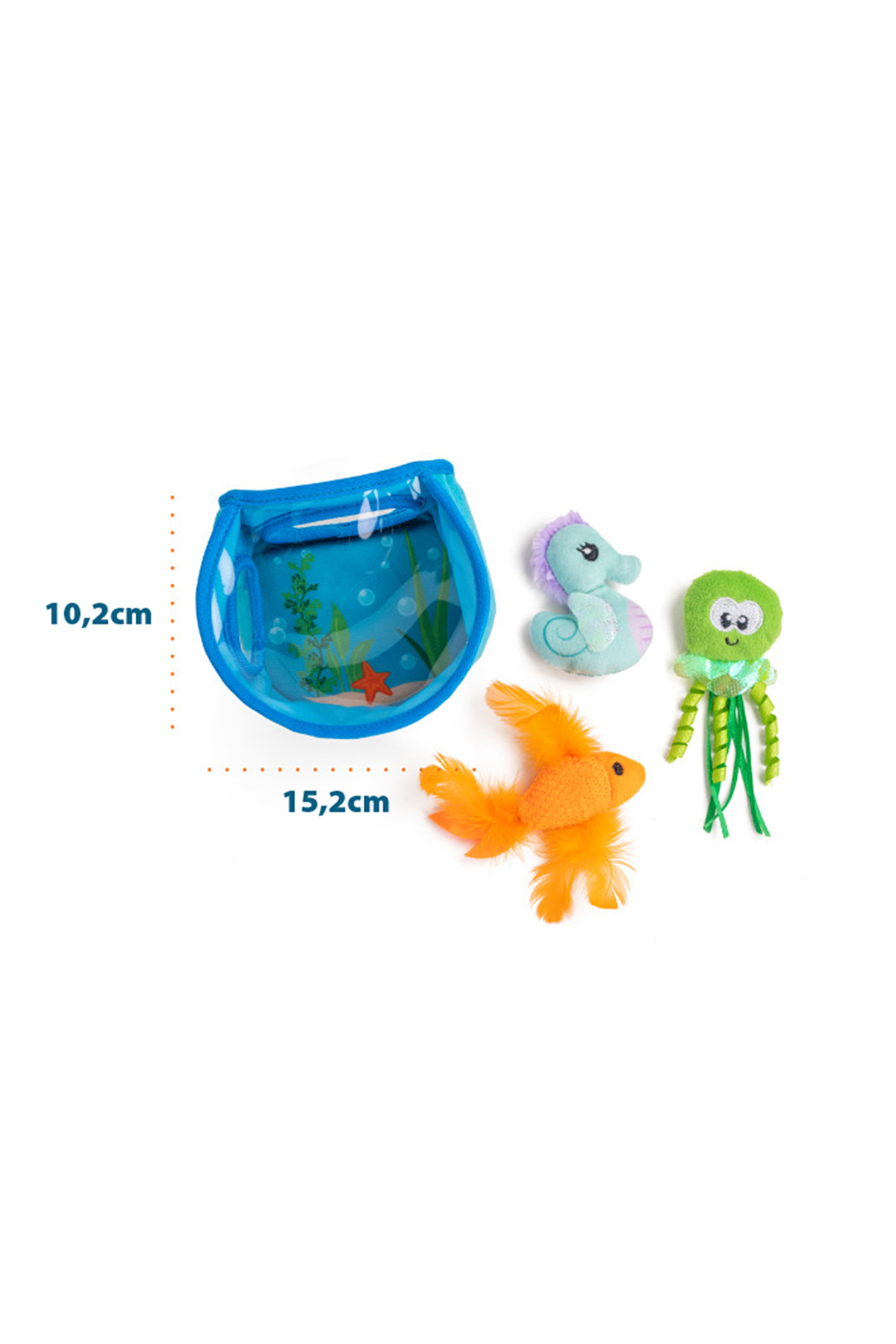 مجموعه اسباب‌بازی گربه با کت‌نیپ Catstages Hide & Seek Fish Bowl اوت‌وارد هاوند Outward Hound چندرنگ