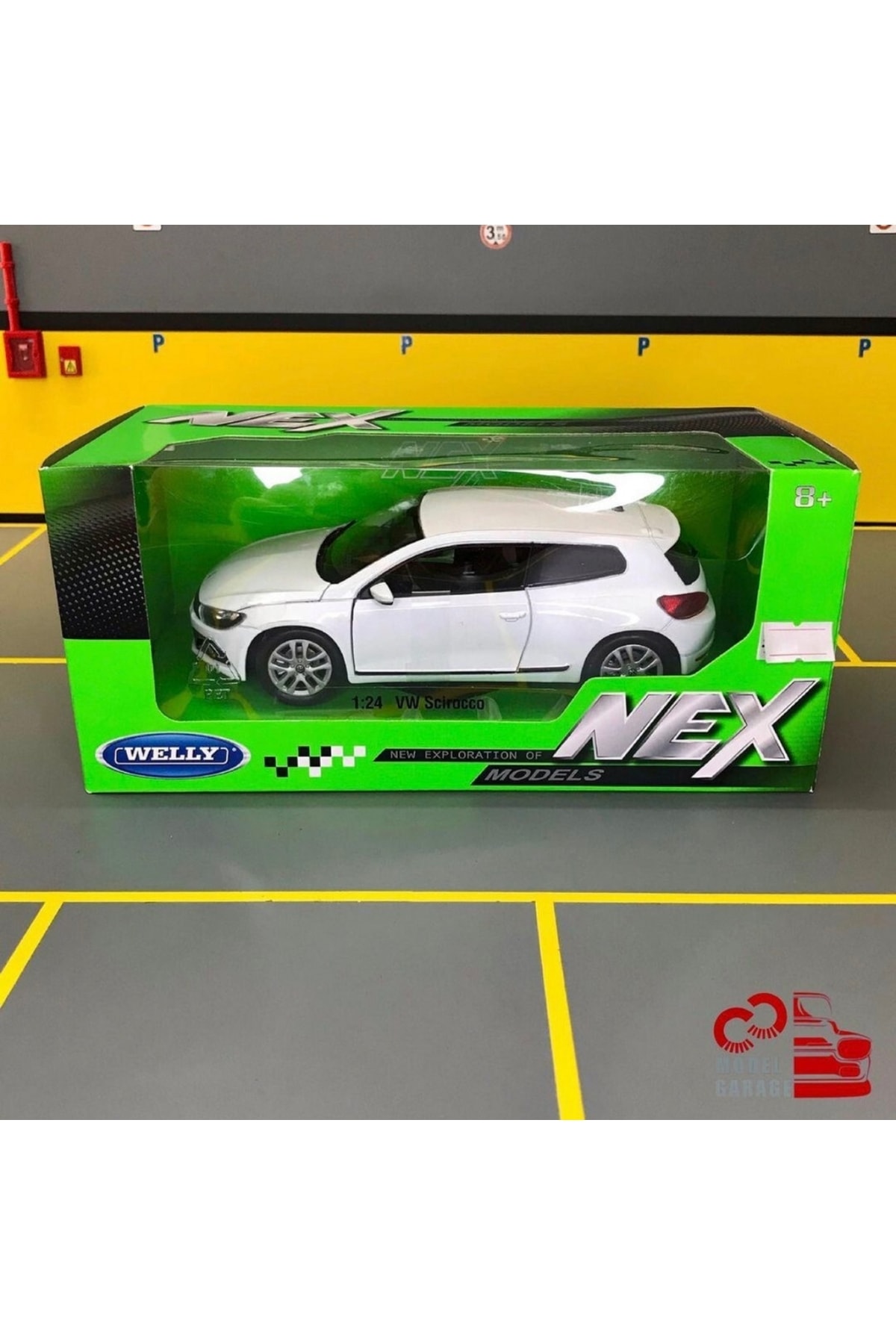 مدل خودرو VOLKSWAGEN SCIROCCO 1 24 SCALE C&amp;C MODEL GARAGE DIECAST METAL اورجینال WELLY