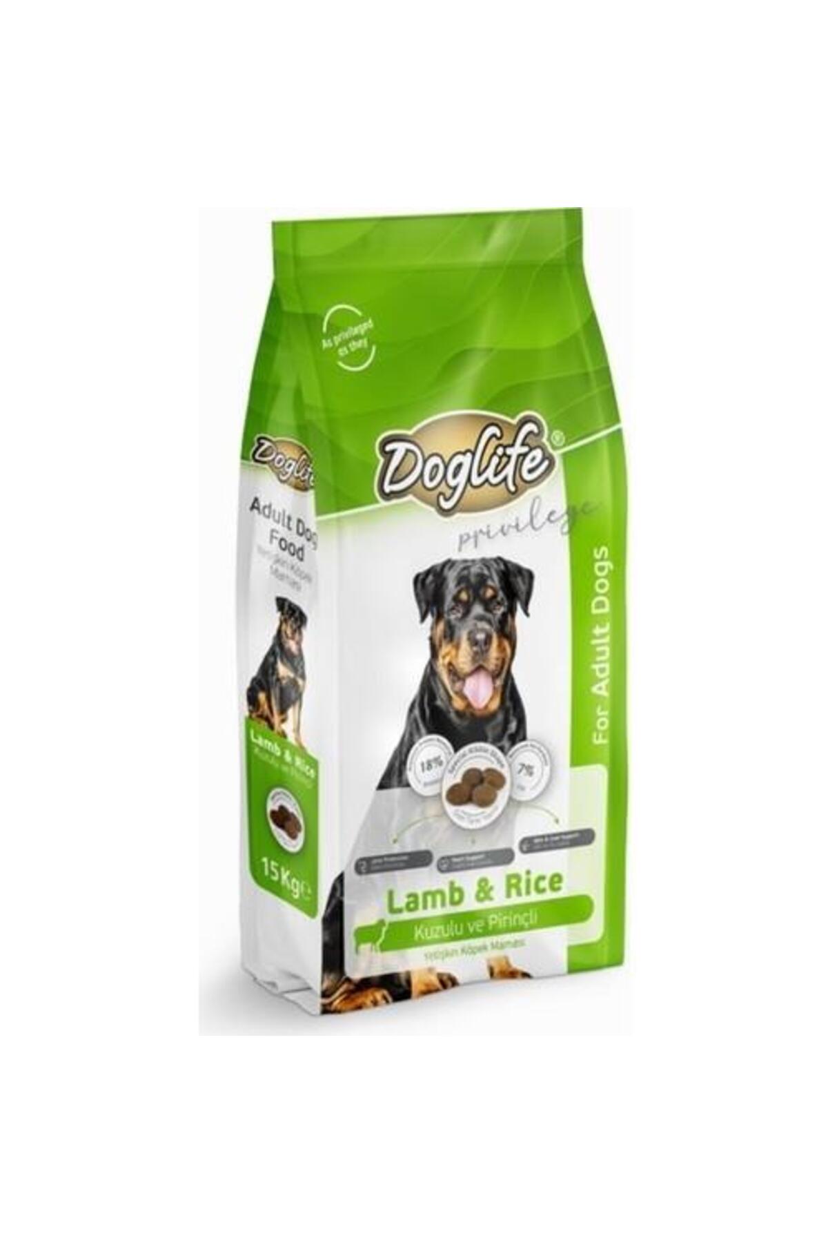 غذای خشک سگ بالغ داگ‌لایف Doglife، طعم بره، ۱۵ کیلوگرم