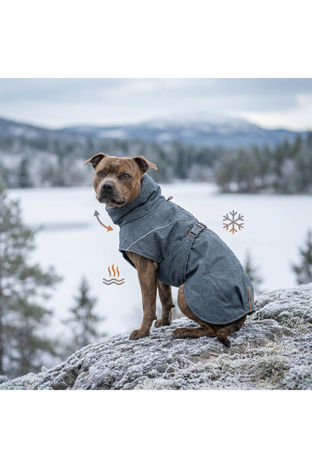 کاپشن حرارتی سگ هورتا Hurtta Expedition Parka، مشکی، مدل SK25-EXPD-MNT