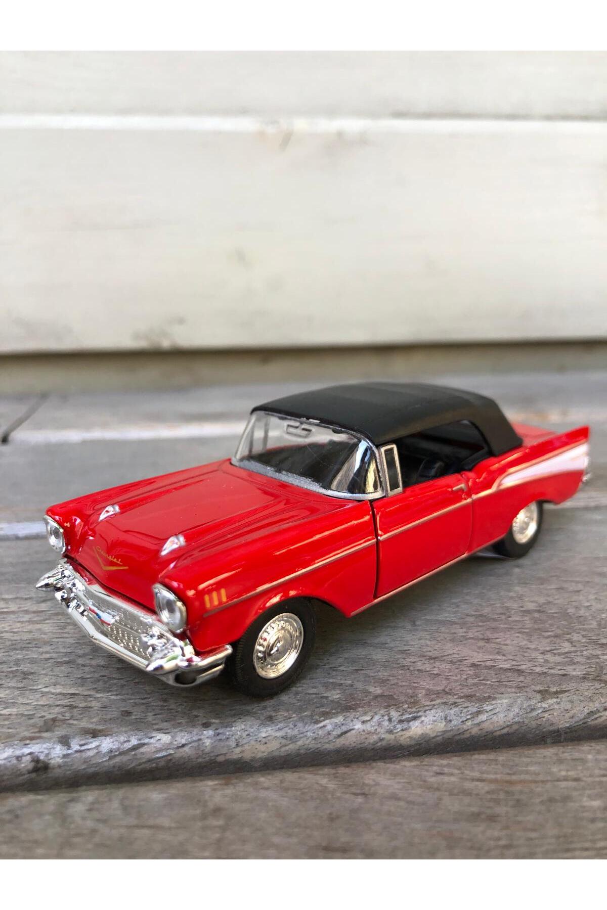 مدل خودرو WELLY 1957 CHEVROLET BEL AIR DIECAST METAL CAR MODEL TOY PULL DROP 12 CM اورجینال scntoys