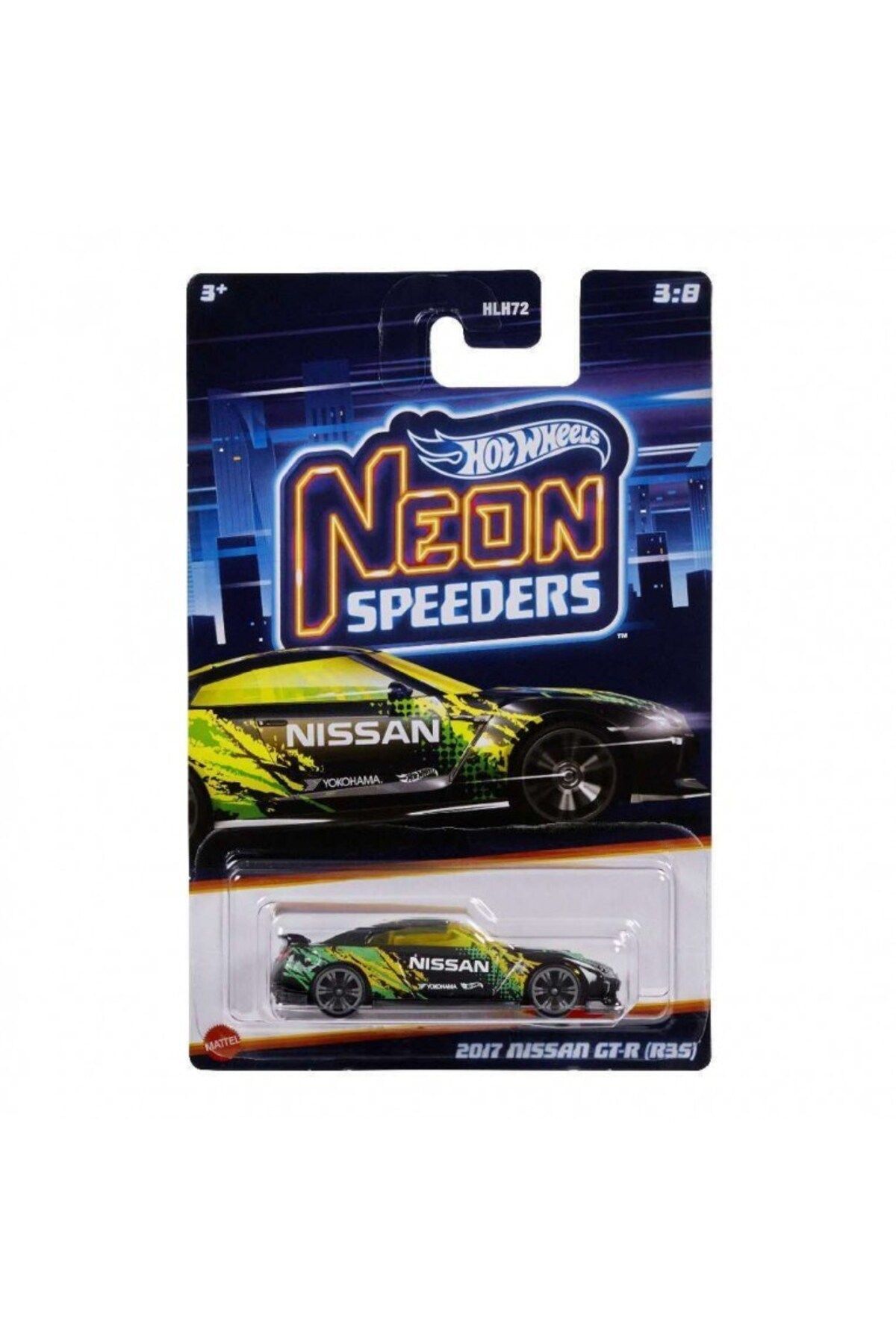 ماشین اسباب بازی خودروهای نئون اسپیدرز 2017 نیسان GT R R35 از ترکیه HOT WHEELS