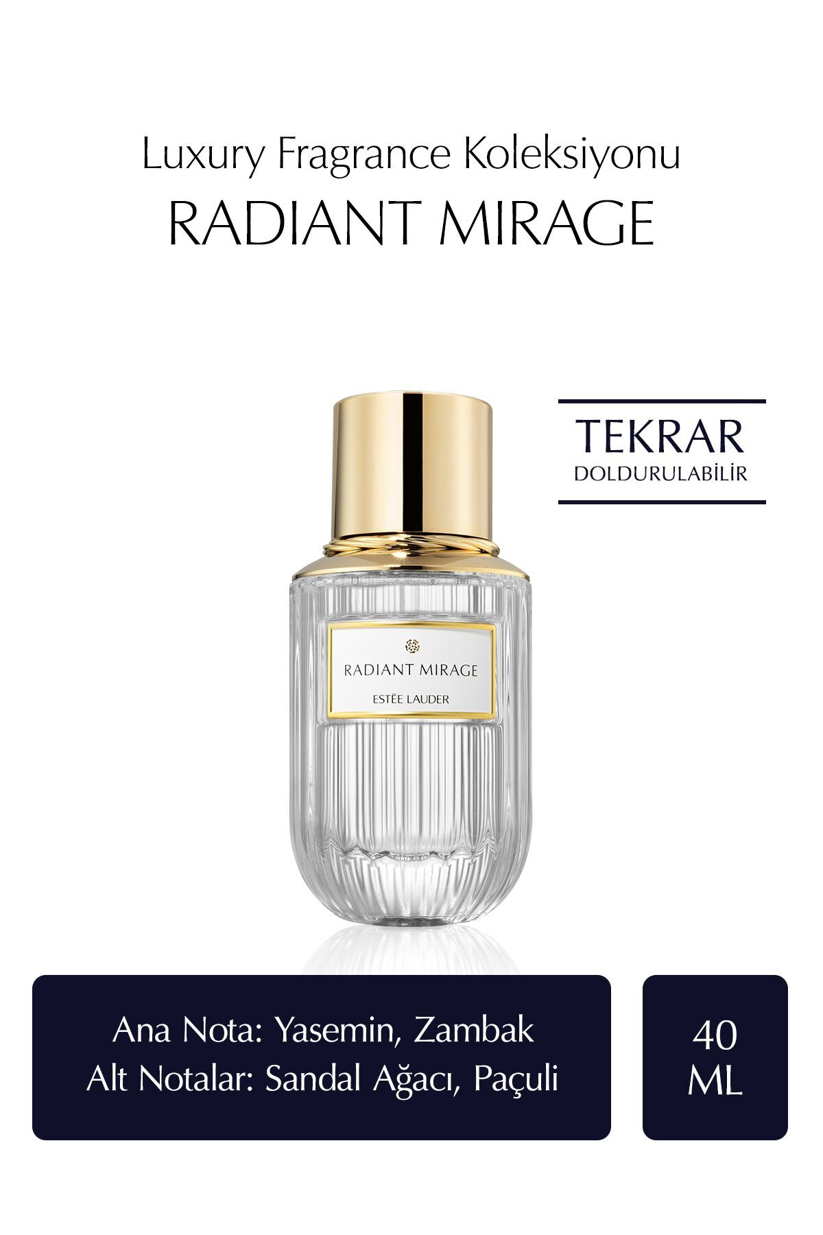 عطر زنانه رادیانت میراژ 40 میلی لیتر مجموعه لوکس در دسترس بودن شیشه استی لادر Estee Lauder