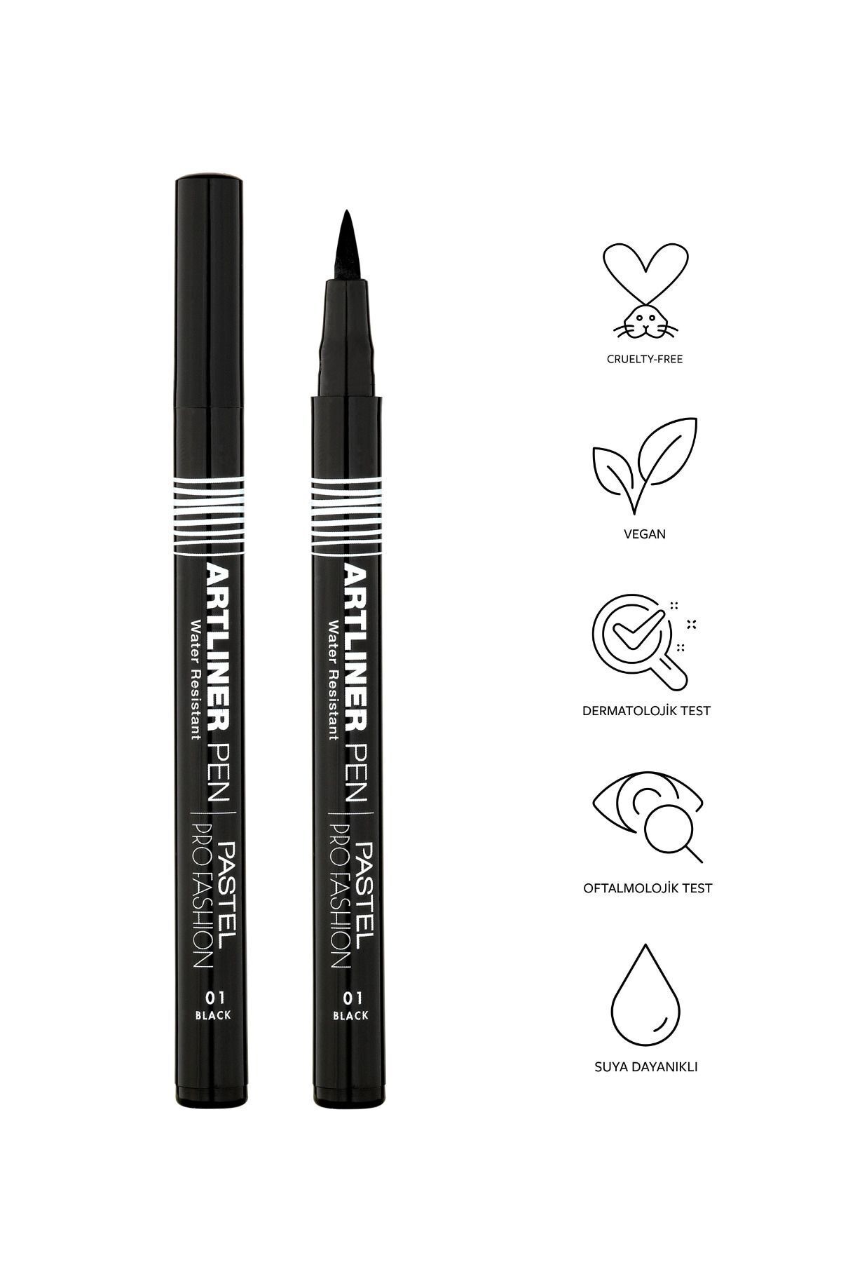 خط چشم مشکی آرت لاینر مدل Artliner برای آرایش چشم پاستل Pastel