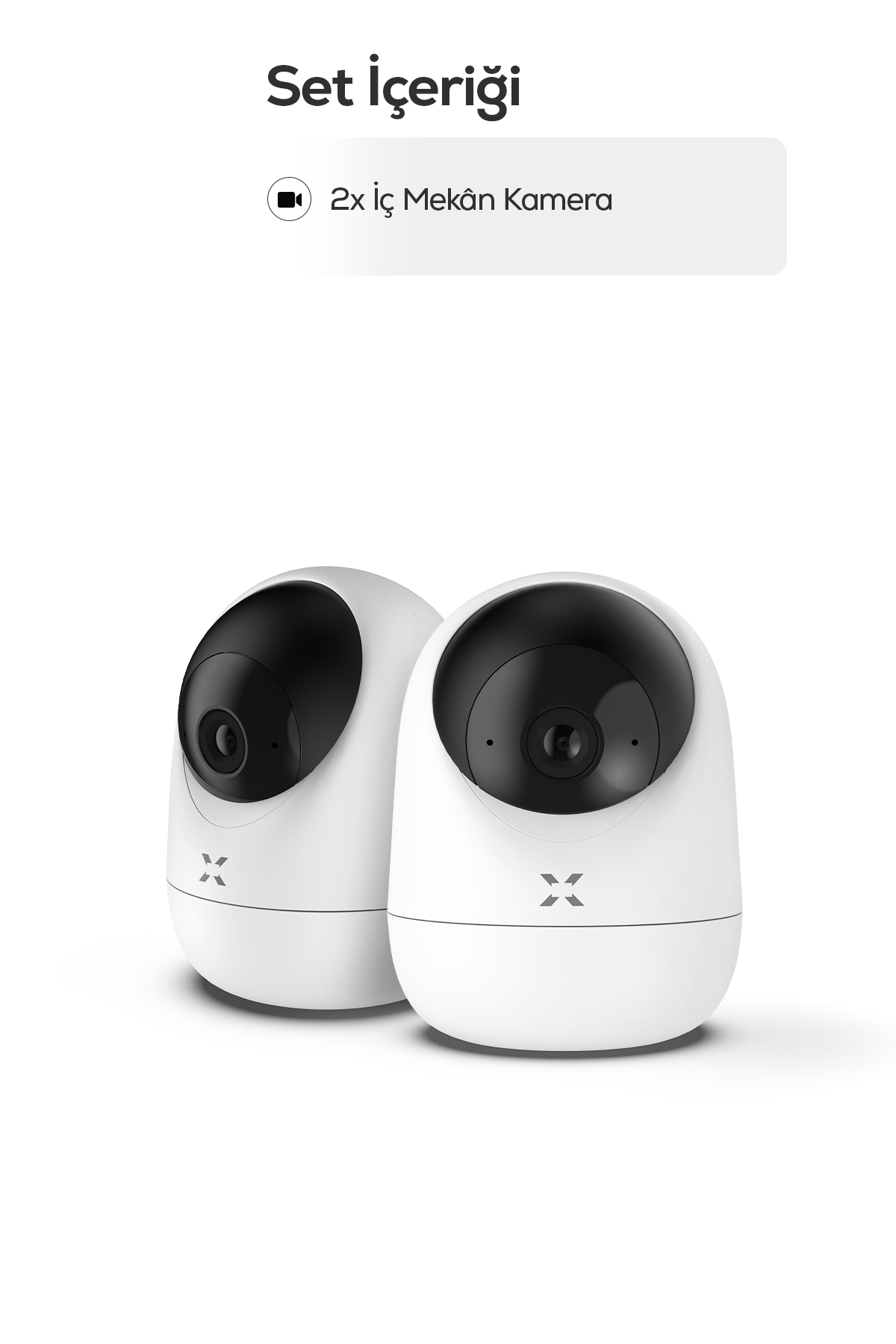 مجموعه ۲ دوربین داخلی زنُون اسمارت زنون اسمارت Xenon Smart، WiFi و وضوح 2304p، مدل B02727200002 سفید
