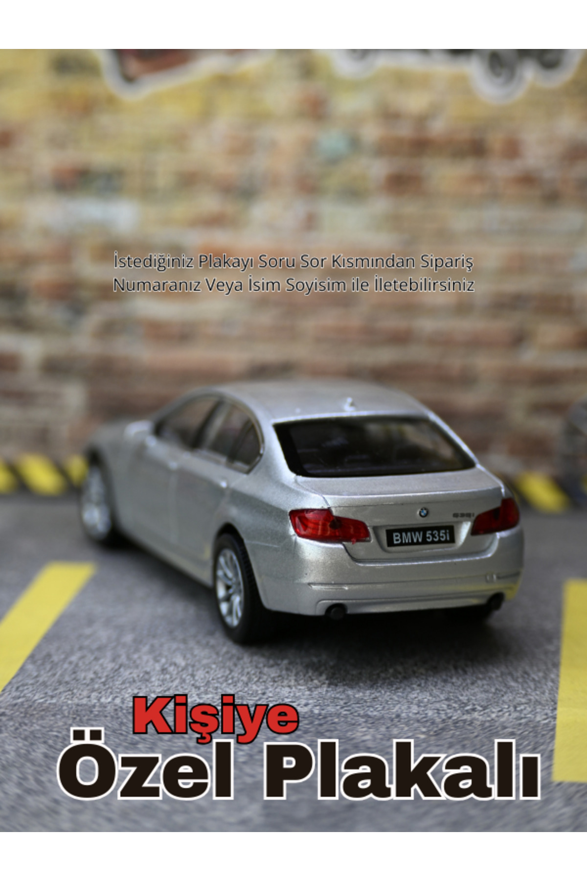 ماشین اسباب بازی BMW 535I METAL CAR TOY خاکستری با صفحه شخصی bebeym