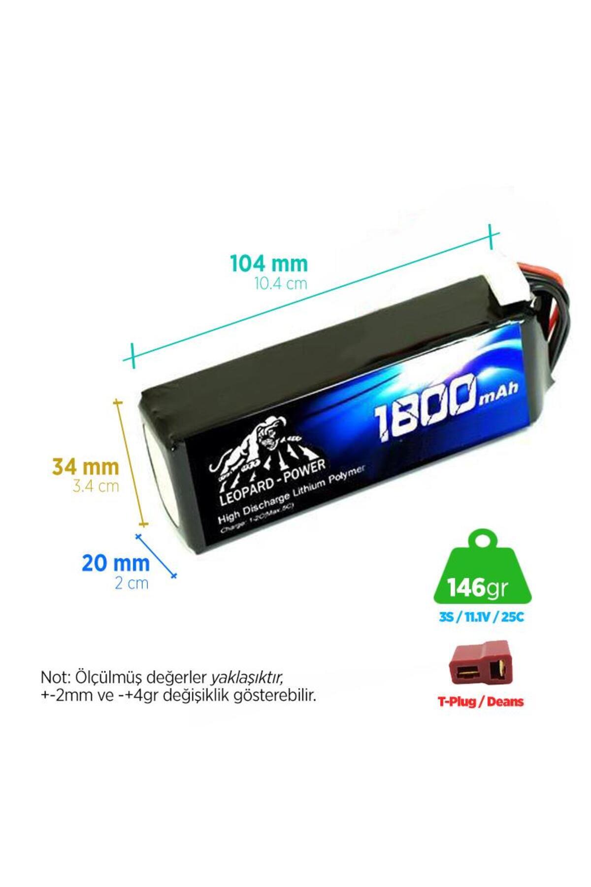 مدل خودرو 1800 ماه 11.1 ولت 3S 25C لیتیوم پلیمر لیپو باتری T PLUG اورجینال Leopard Power