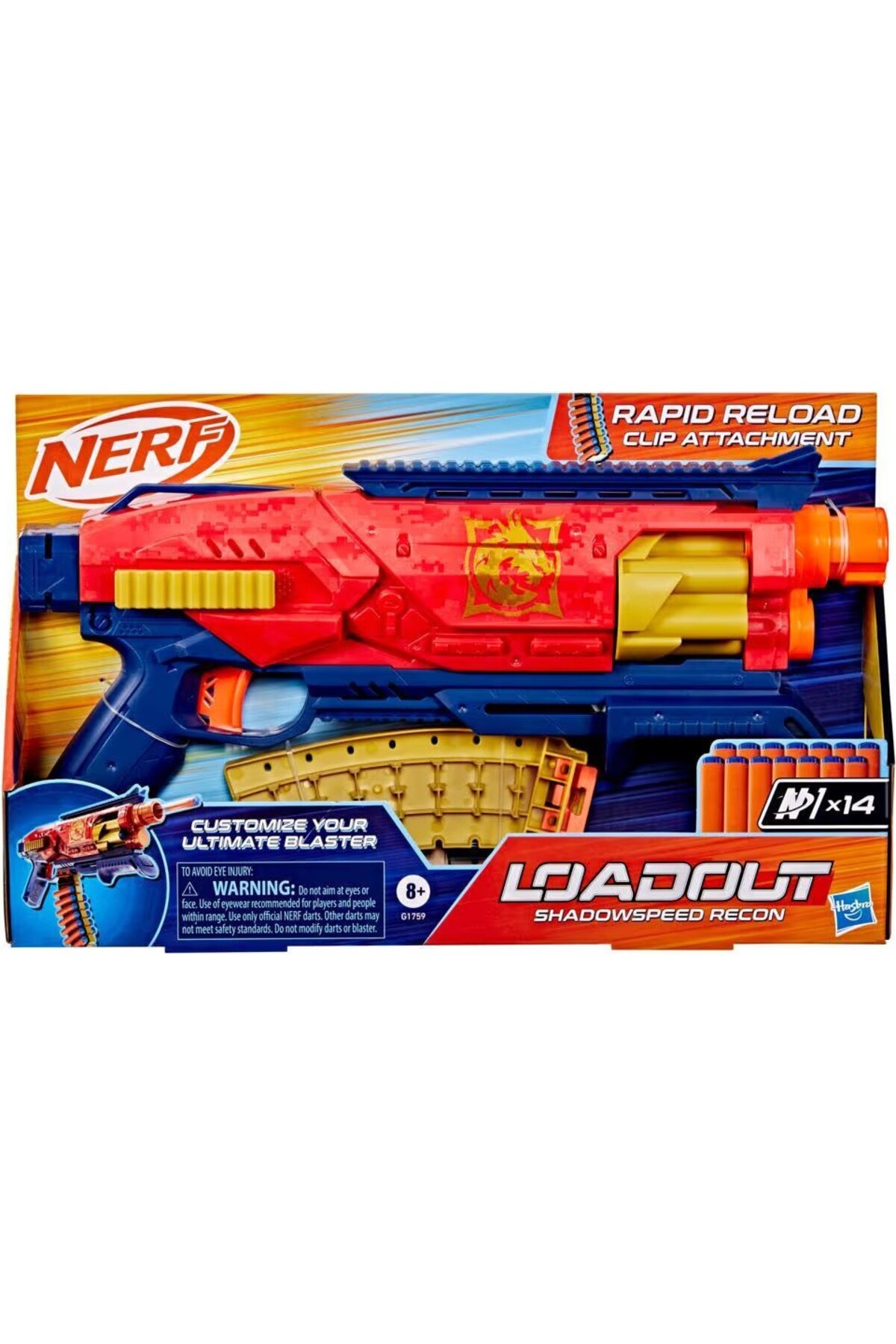اسباب بازی های فیگور دیگر TOY LOADOUT SHADOWSPEED RECON اورجینال Nerf