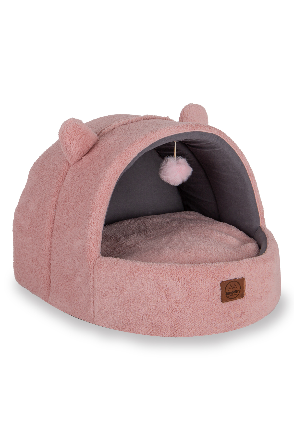 جای خواب گربه ژونگولیکا ژونگولیکا پت پروداکتس Jungolica Pet Products مدل JPP44، سرپوشیده با بالشتک جداشدنی صورتی