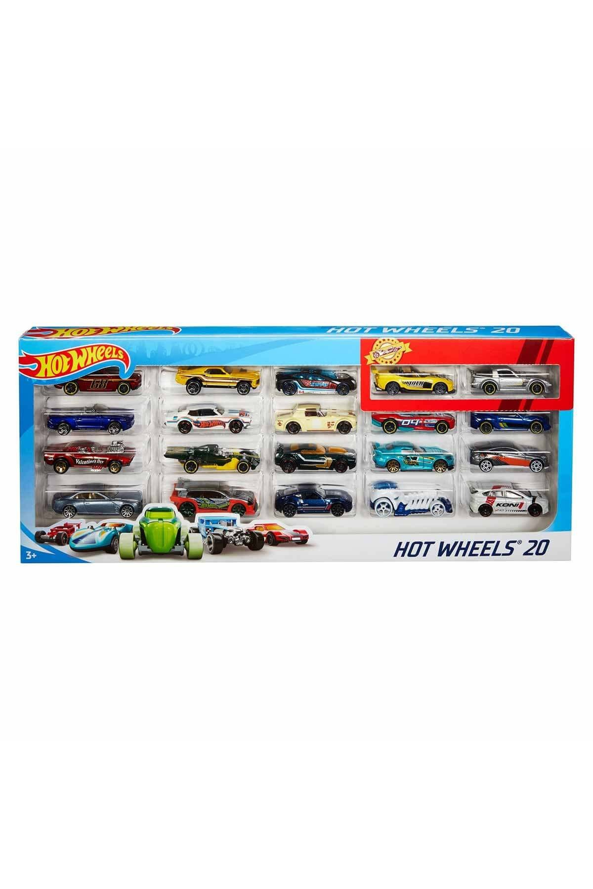 ماشین اسباب بازی H7045 چرخ های داغ 20 قطعه مجموعه هات ویلز اورجینال HOT WHEELS