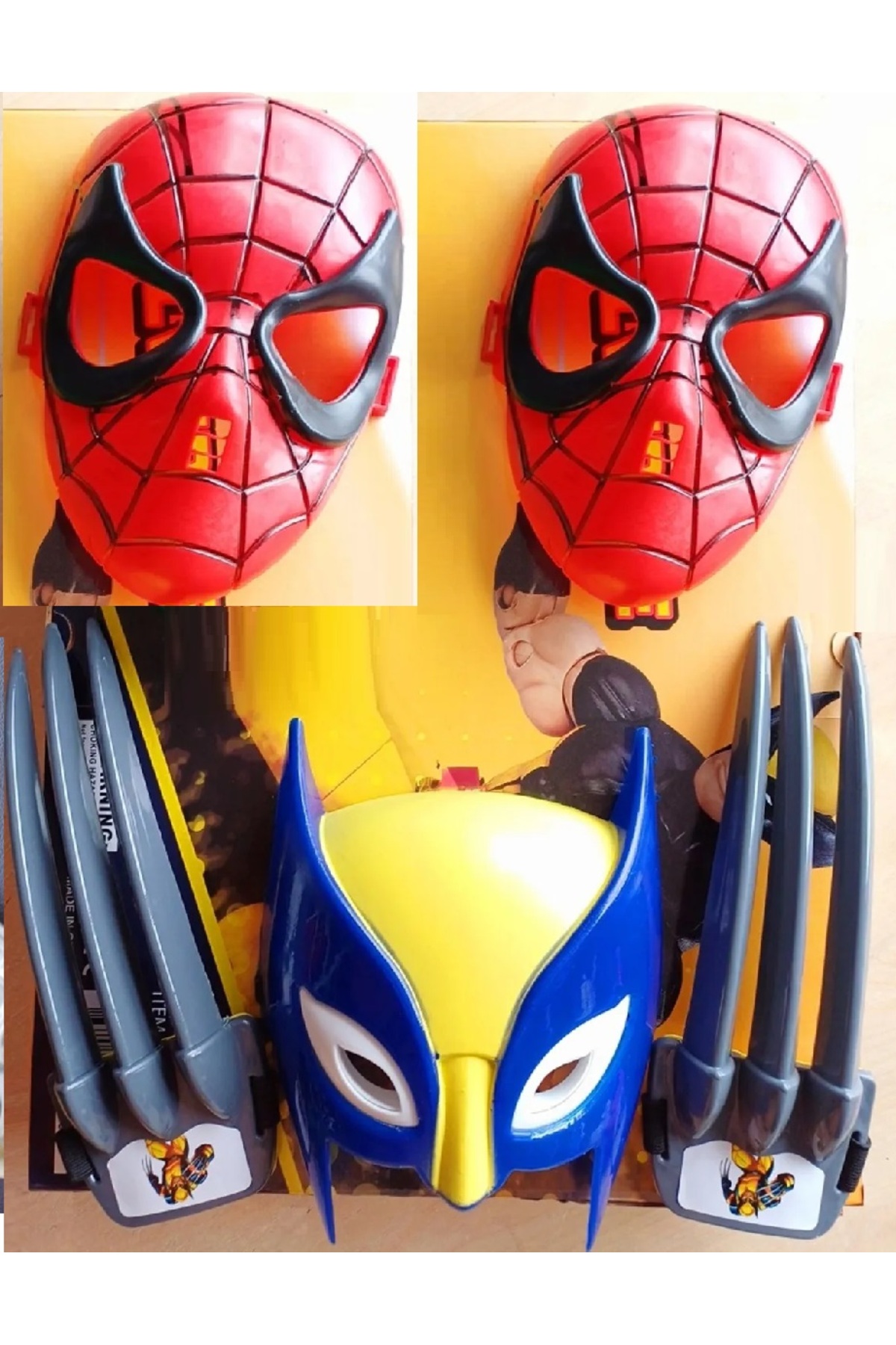 اسباب بازی های فیگور دیگر تیغه مچ و ماسک نورانی WOLVERINE LOGAN 5 SPIDERMAN OYUNCAKSAHİLİ