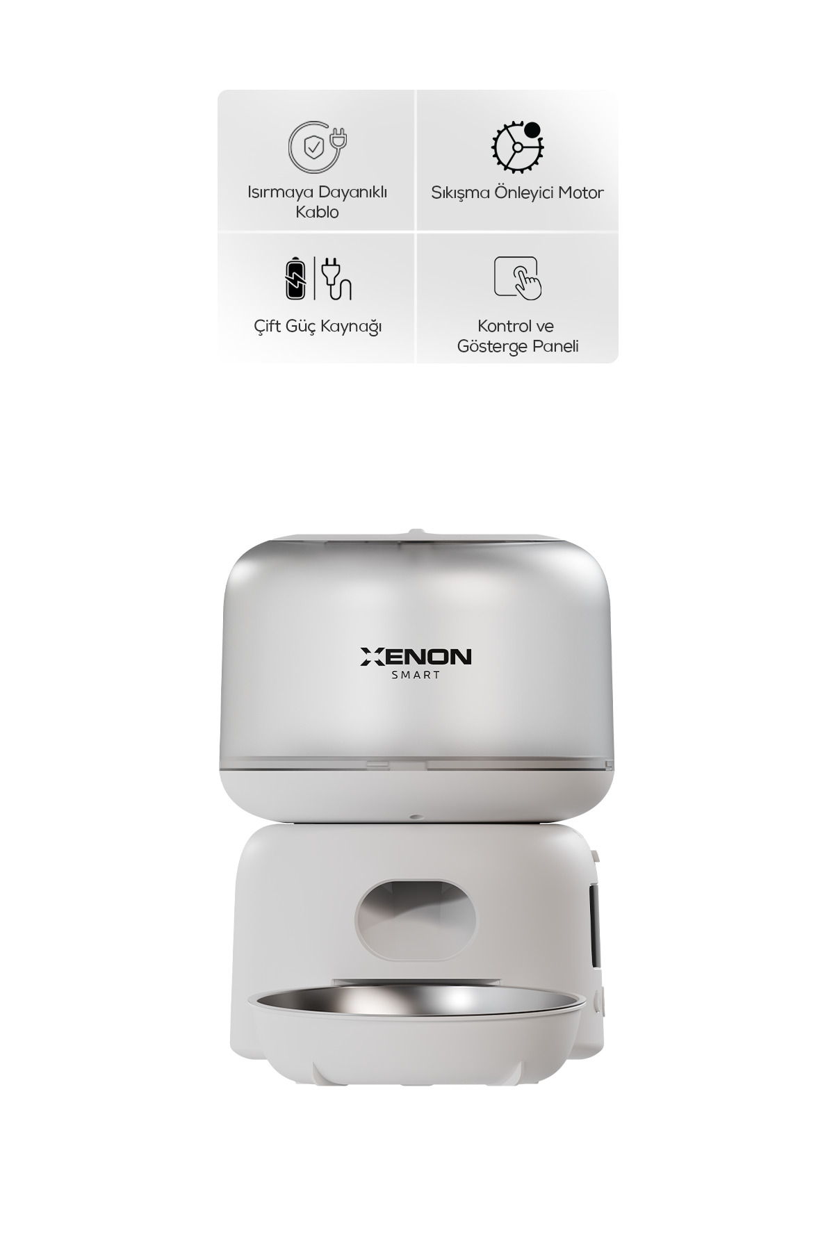 ست توالت خودکار گربه و ظرف غذا زنون اسمارت Xenon Smart، مدل B02860000017 72L
