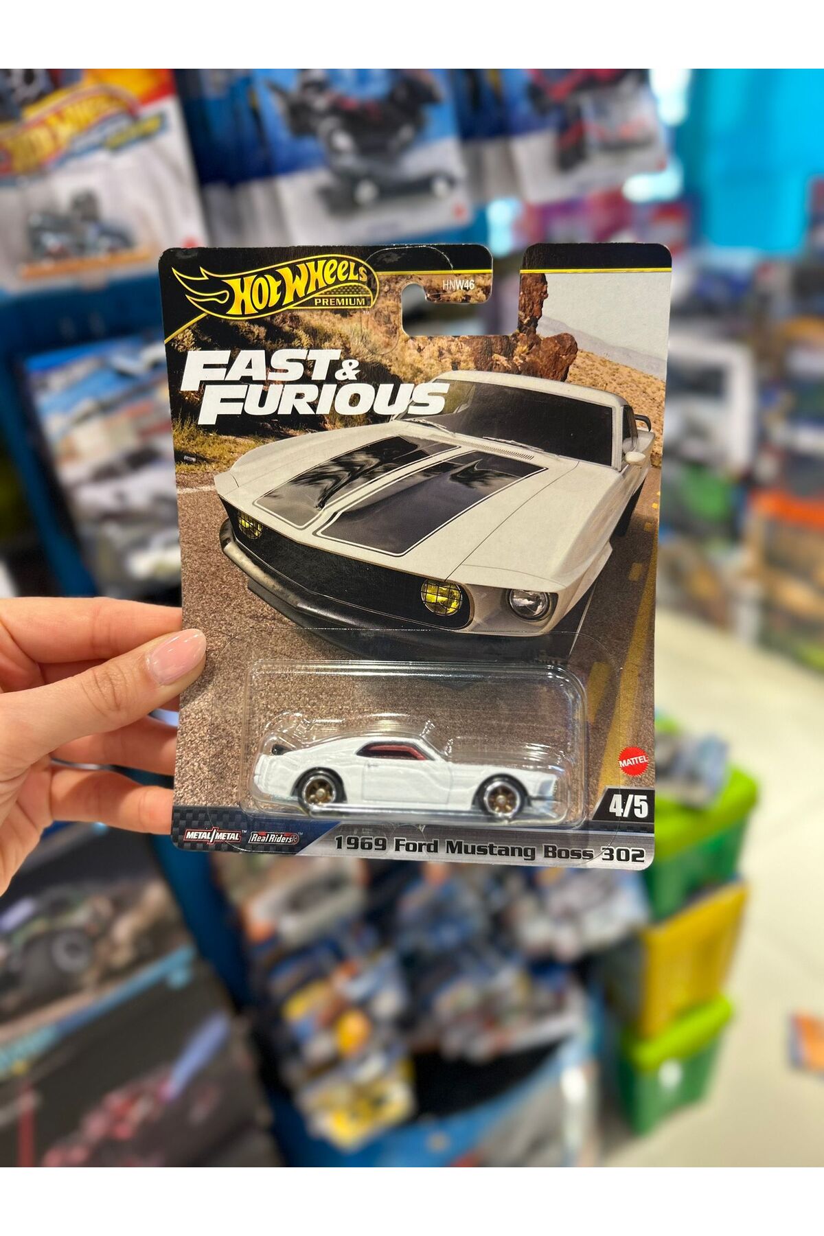 ماشین اسباب بازی HW PREMIUM FAST AND FURIOUS 1969 FORD MUSTANG BOSS HNW46 HOT WHEELS