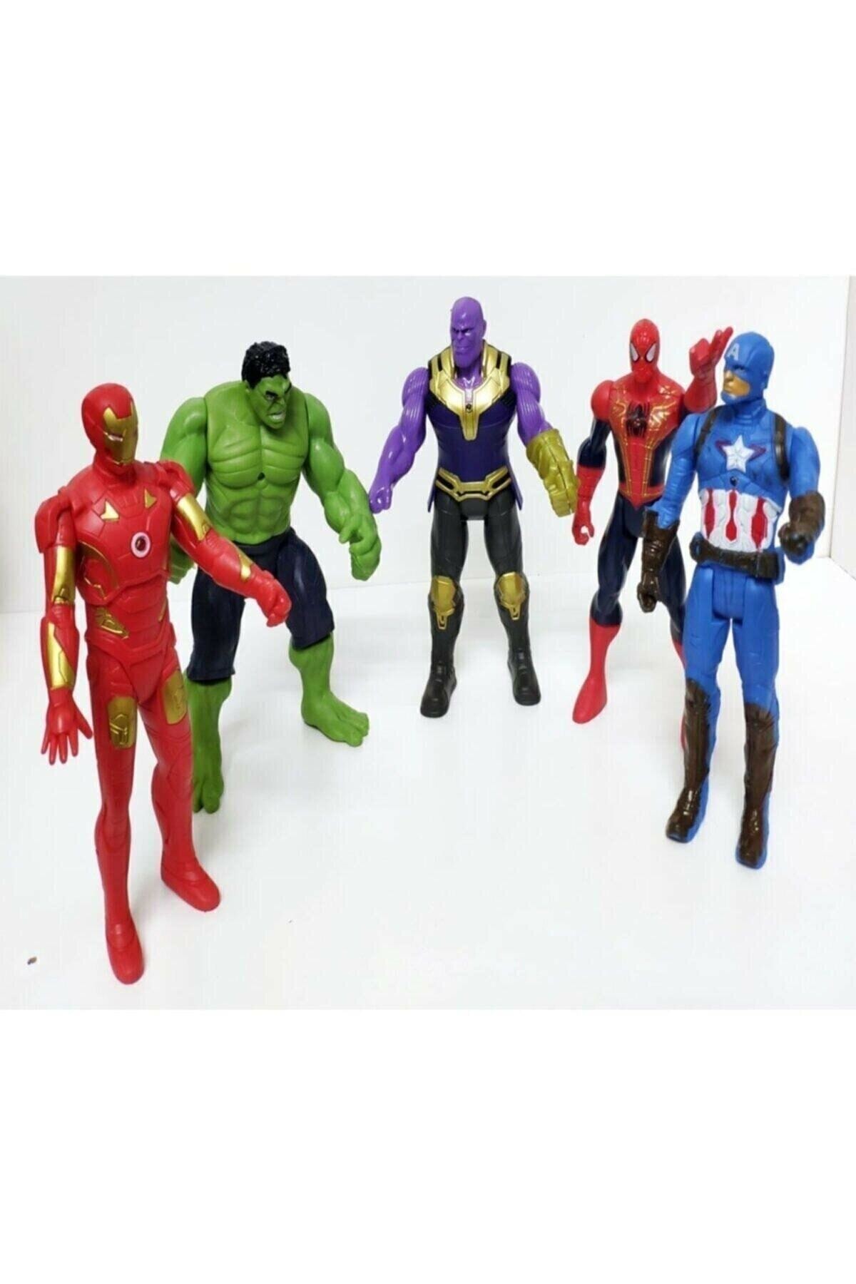 اسباب بازی های فیگور دیگر THANOS HULK SPIDERMAN C.AMERICA 16 سانتی متری 5 تایی AVENGERS