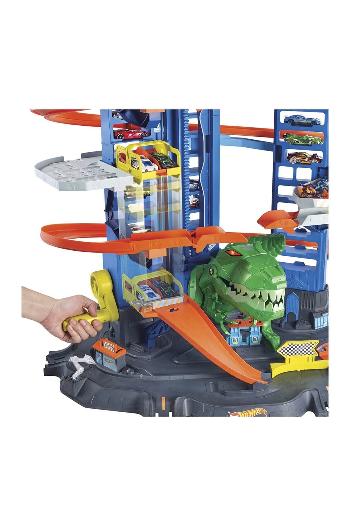ست حرفه ای ROBOTIC T REX ULTIMATE GARAGE GJL14 از ترکیه HOT WHEELS