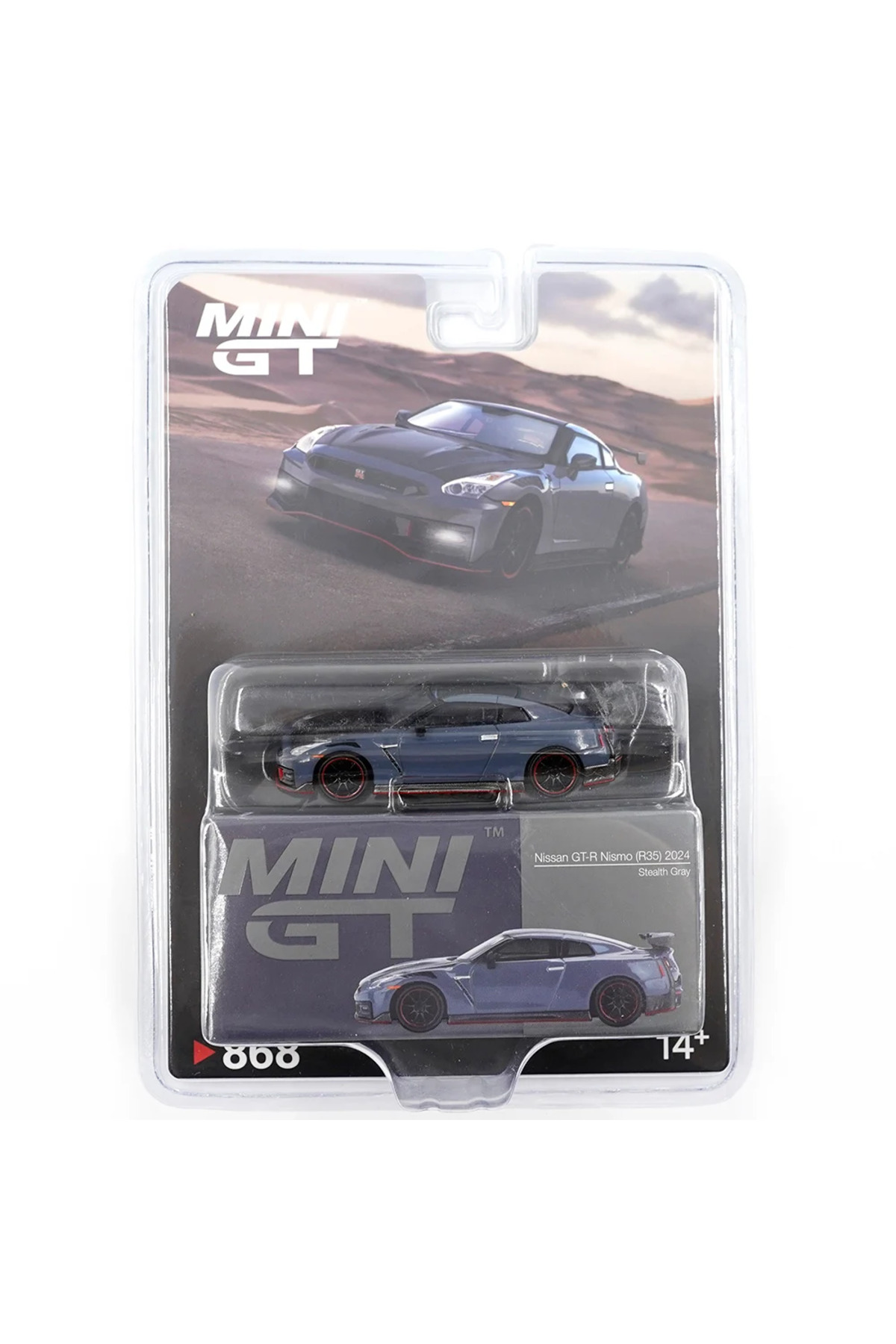 ماشین اسباب بازی 1:64 NISSAN GT R NISMO 2024 STEALTH GREY DIECAST MODEL CAR MGT00868 mini gt