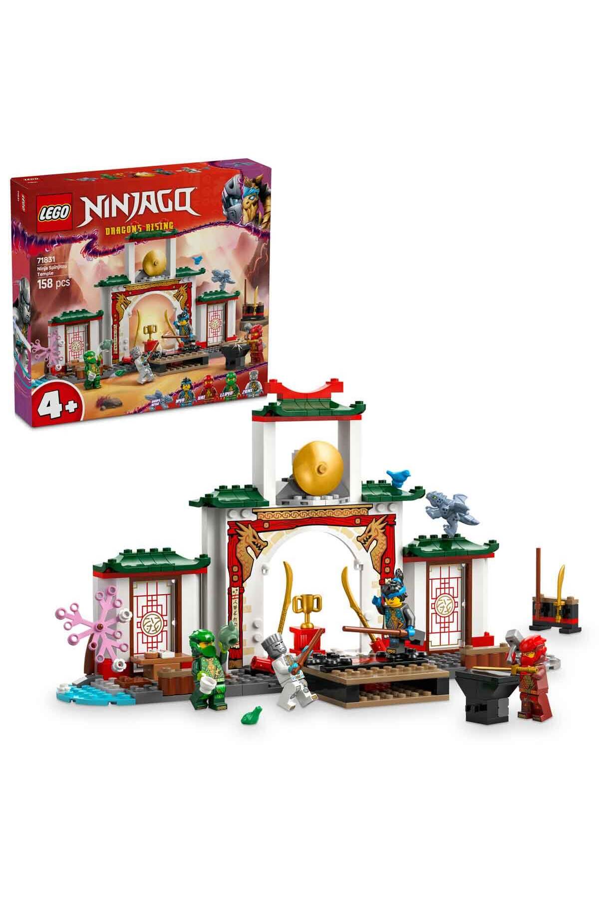 لگو و اسباب بازی های ساخت محور NINJAGO NINJA TEMPLE OF SPINJITZU 71831 4 مینی فیگور اژدها برای کودکان سال به بالا اورجینال LEGO