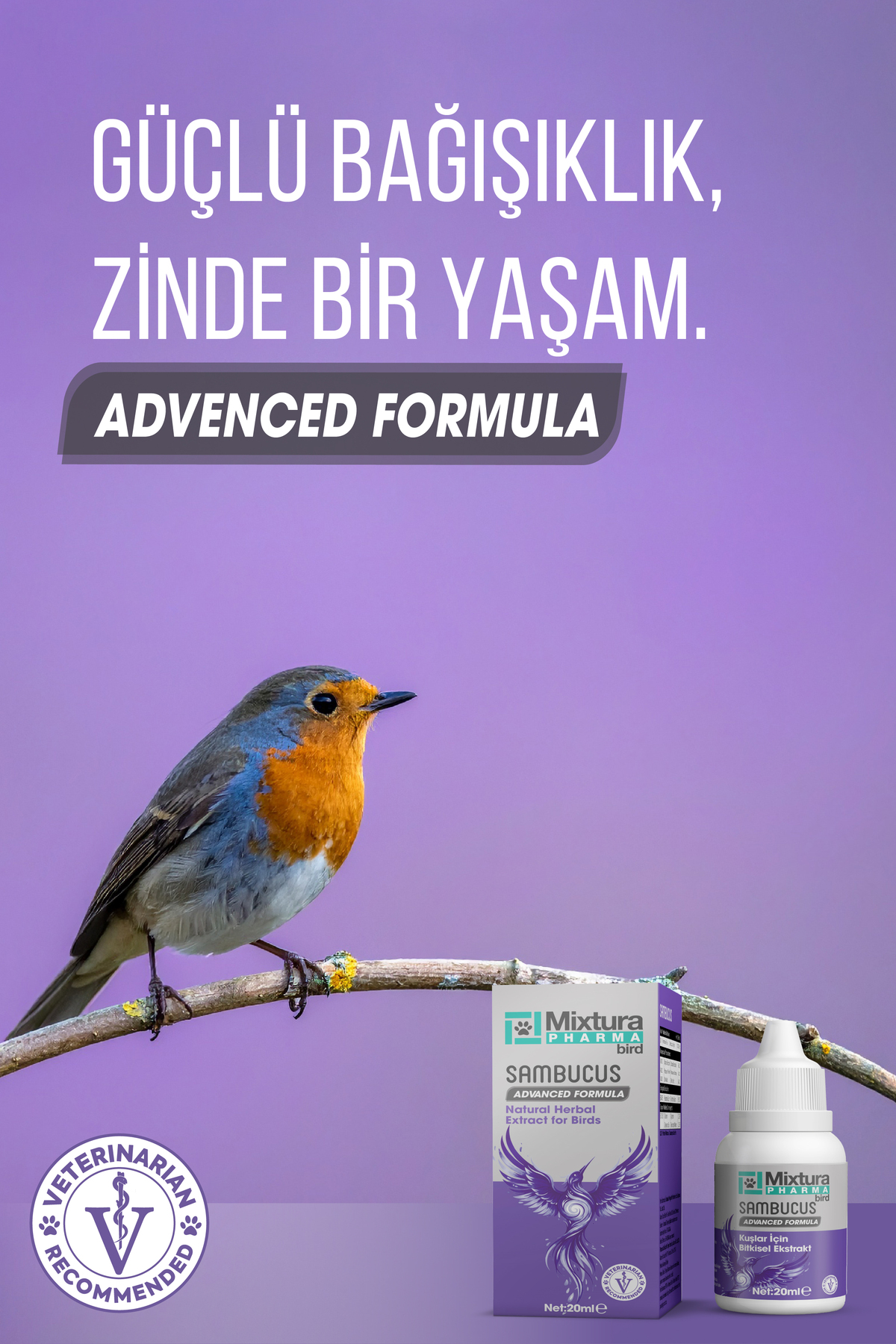 محصول سلامت پرندگان میکستورا فارما Mixtura Pharma BİRD SAMBUCUS، مدل 28000