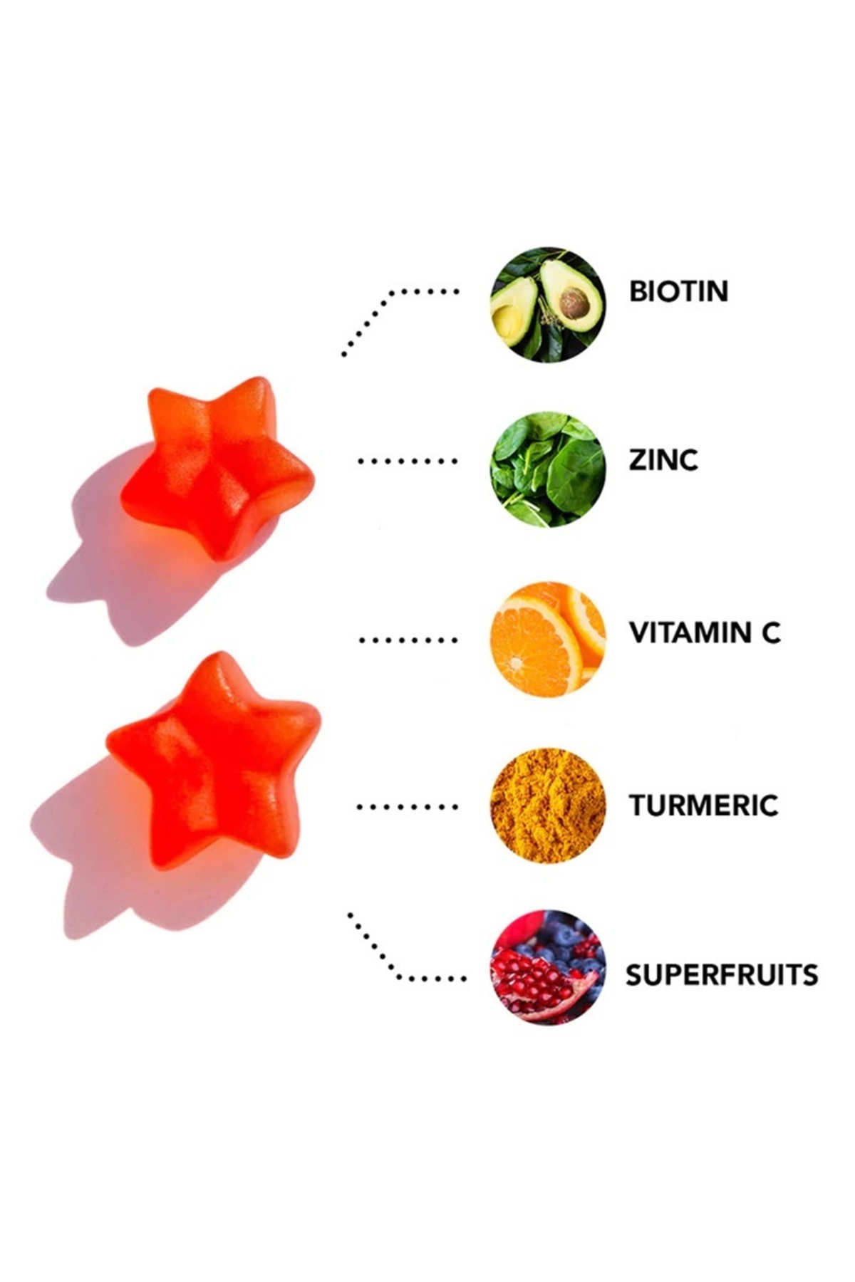 ویتامین مو GUMMY STARS VEGAN 60 HAIR VITAMIN HAIRtamin