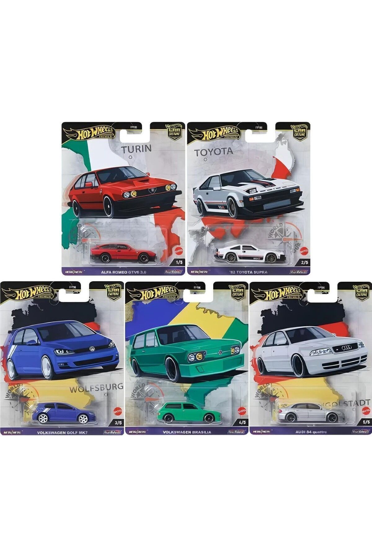 ماشین اسباب بازی تور جهانی کشت اتومبیل برتر 5 هات ویلز اورجینال HOT WHEELS