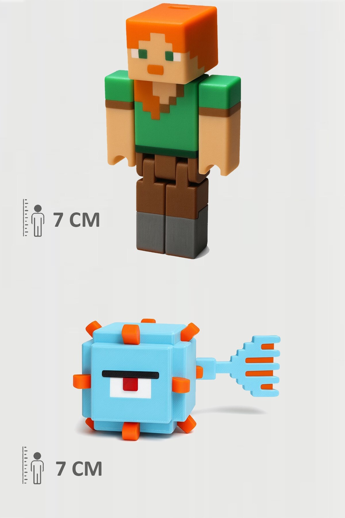 اسباب بازی های فیگور دیگر MINECRAFT ALEX و GUARDIAN SET MOVABLE JOINTED FIGUR FigürDizayn