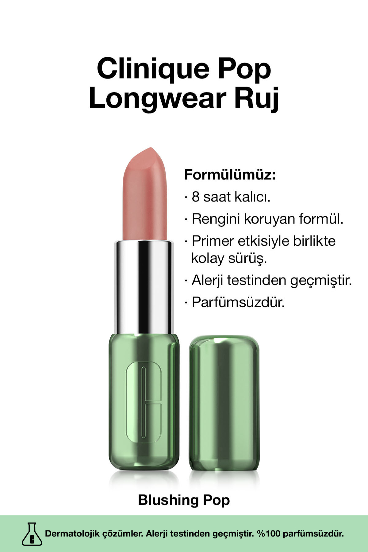 رژ لب POP LONGWEAR ™ دائمی در تمام طول روز رنگ: سرخ شدن پاپ 3.9G | پایان مات Clinique