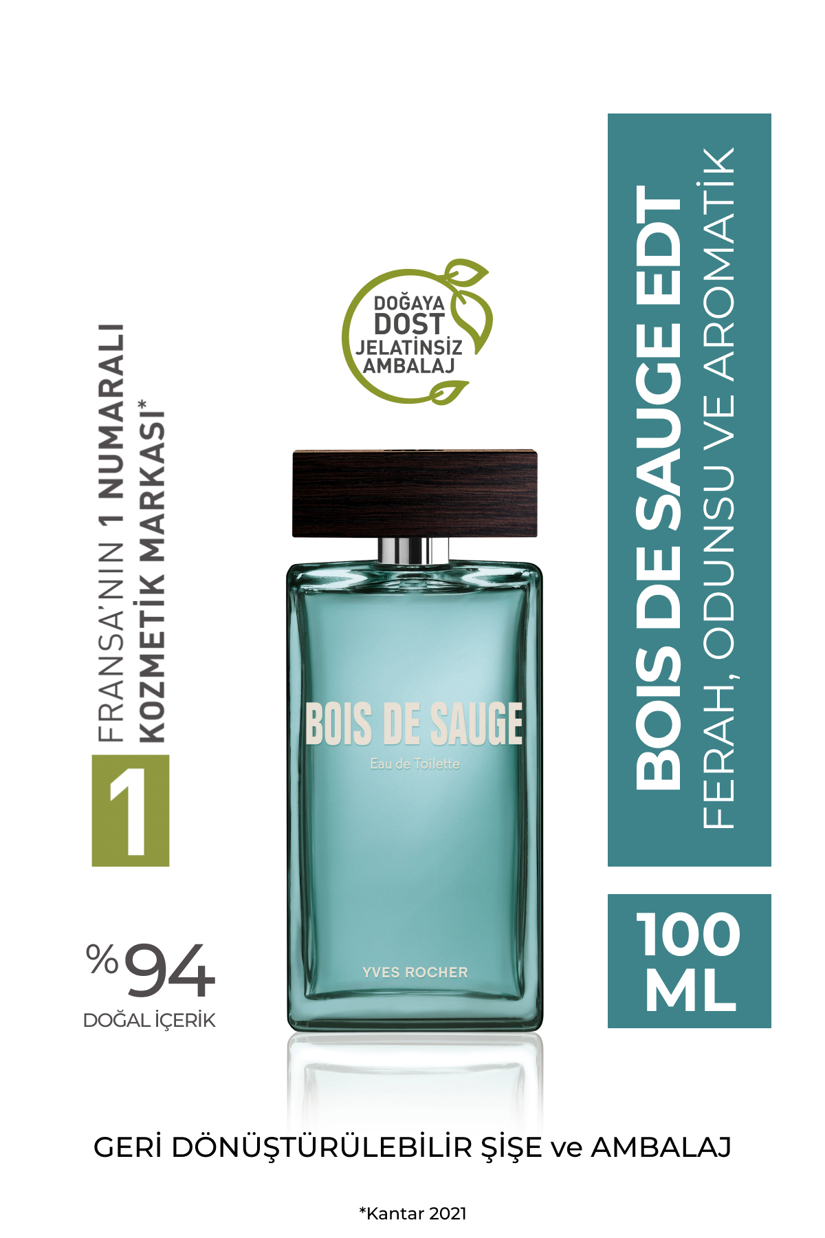ادوتویلت مردانه بوی دو ساژ 100 میلی لیتر طبیعی ایوروشه Yves Rocher