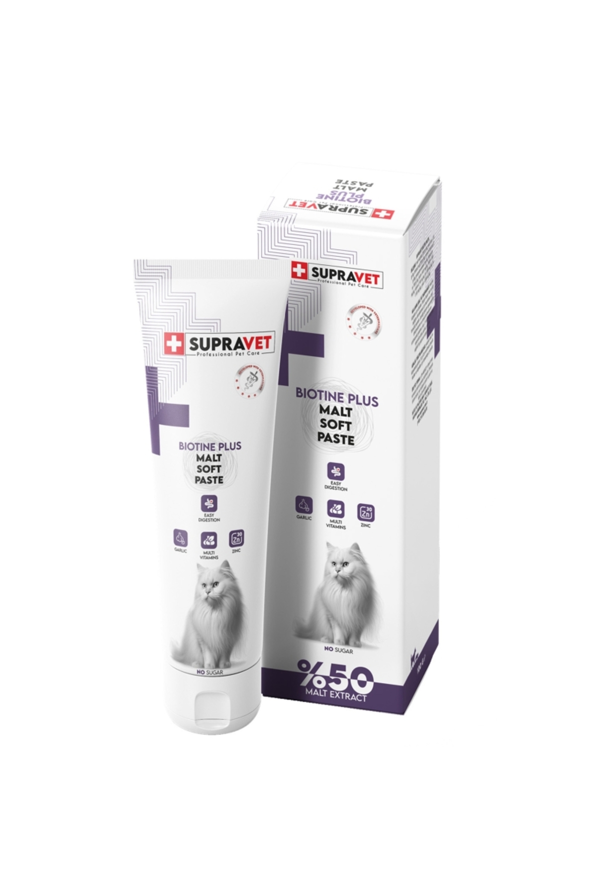 مالت گربه و قطره ویتامین بیوتین سوپراوت Supravet مدل suprabiotine