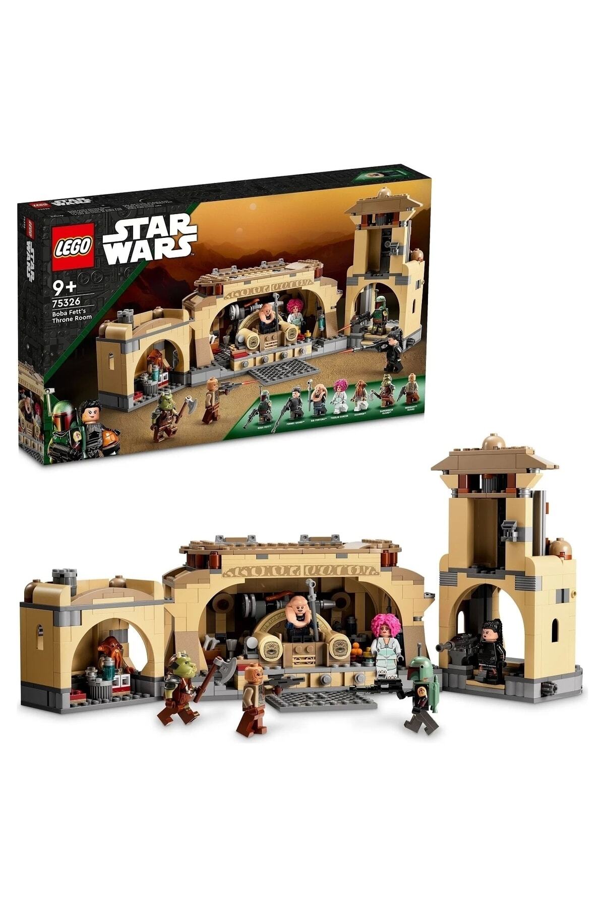 LEGO لگو مجموعه ساخت و ساز اتاق تاج و تخت بوبا فت جنگ ستارگان 75326 برای کودکان 9 سال به بالا (732 قطعه)
