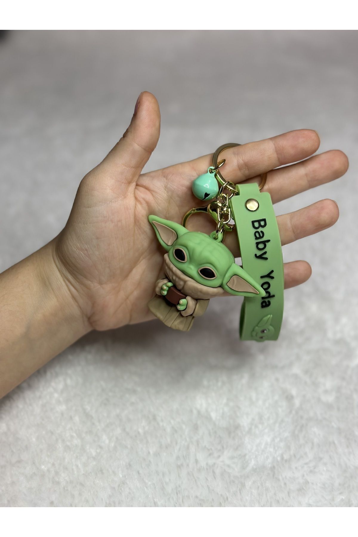جلیقه کلید زیورآلات کیف و جاکلیدی سیلیکونی سه بعدی یودا BABY YODA MODAACCESORİES