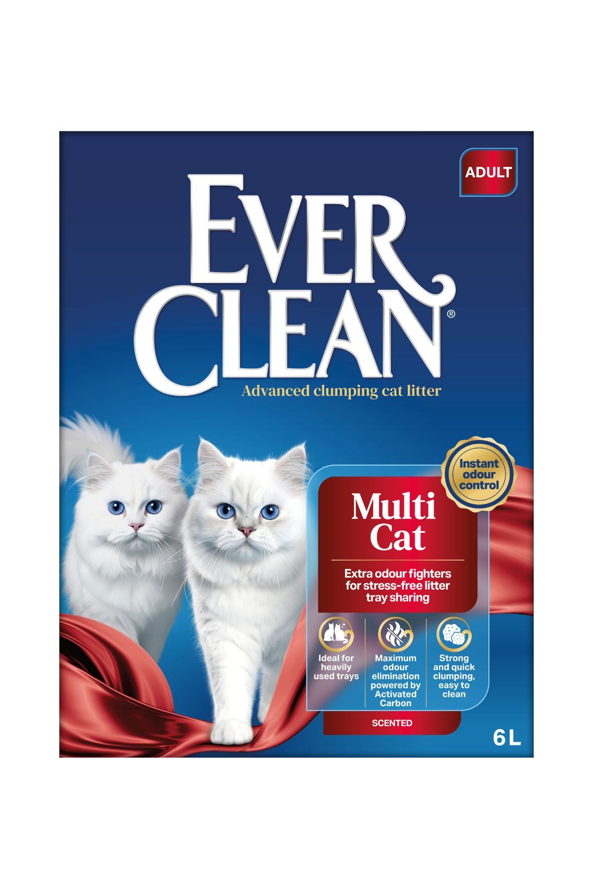 خاک گربه اورکلین Ever Clean Multi Cat، حجم ۶ لیتر
