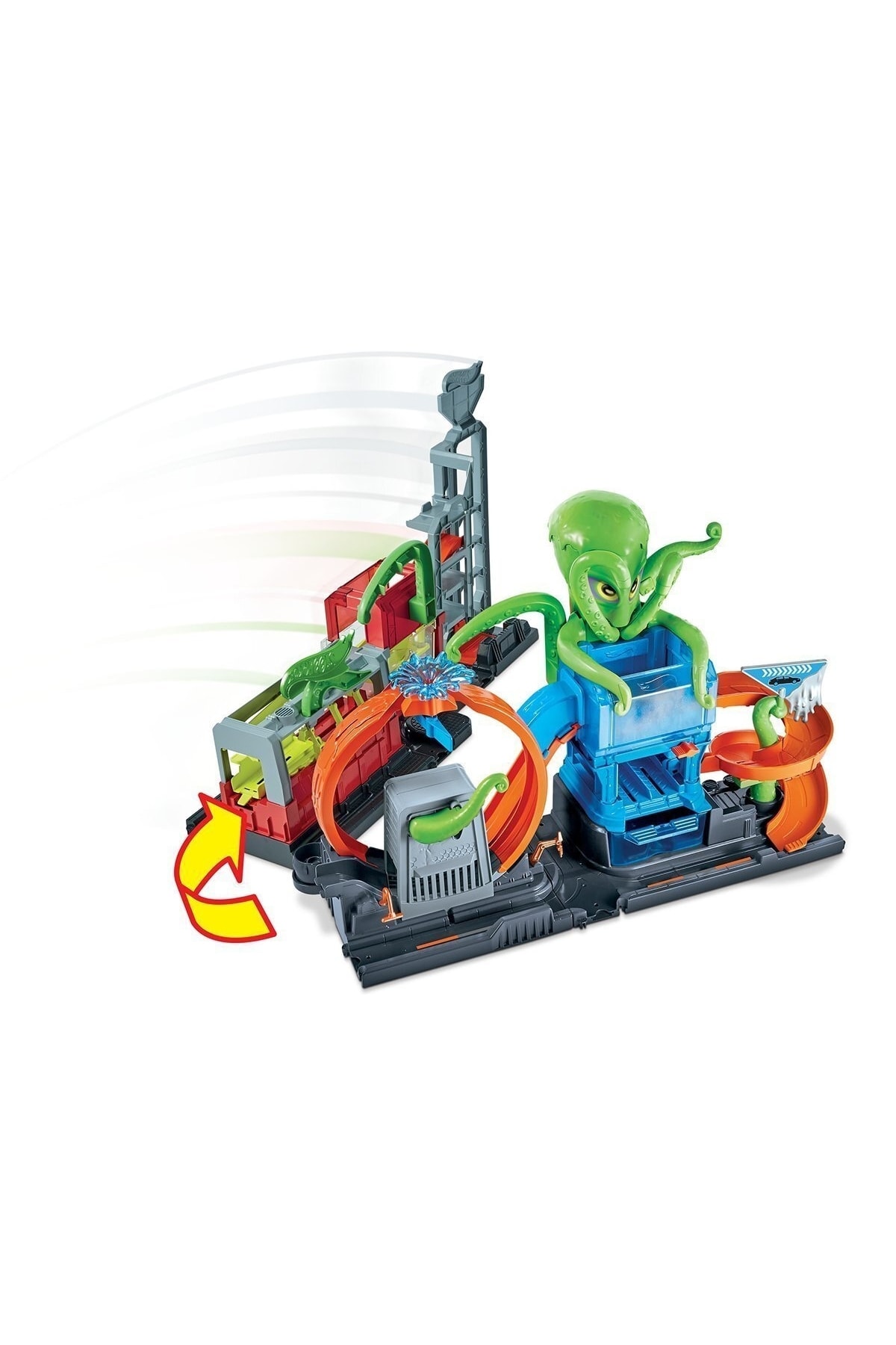 ست بازی GTT96 با مجموعه شستشوی اتومبیل OCTOPUS +4 سن هات ویلز اورجینال HOT WHEELS