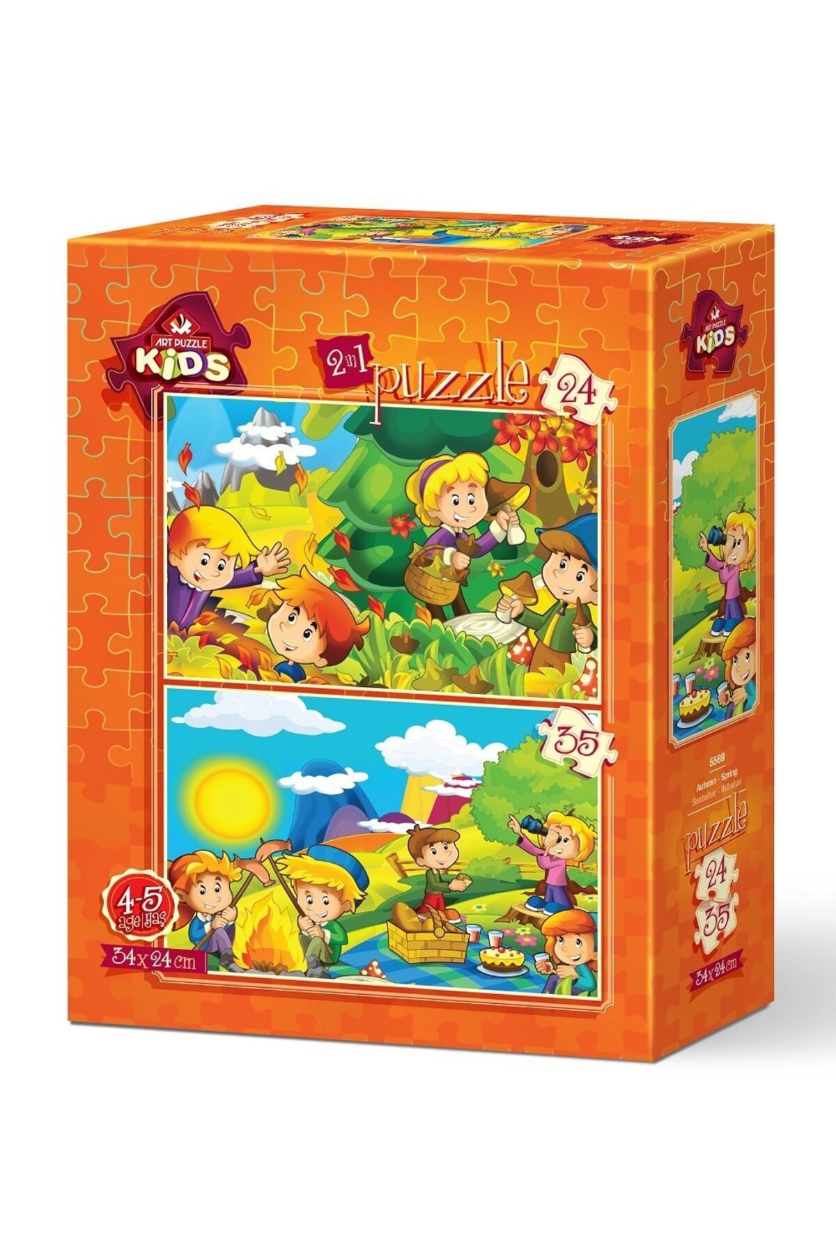 پازل پاییز 2 قطعه 24 35 اورجینال ارت Art Puzzle