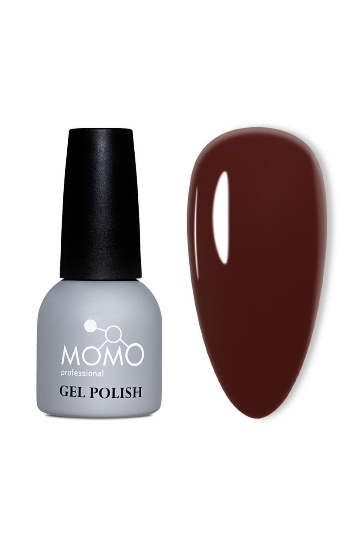 لاک ژل ماندگار رنگ قهوه‌ای بوردو مدل K007 با حجم 14 میلی‌لیتر MOMO professional