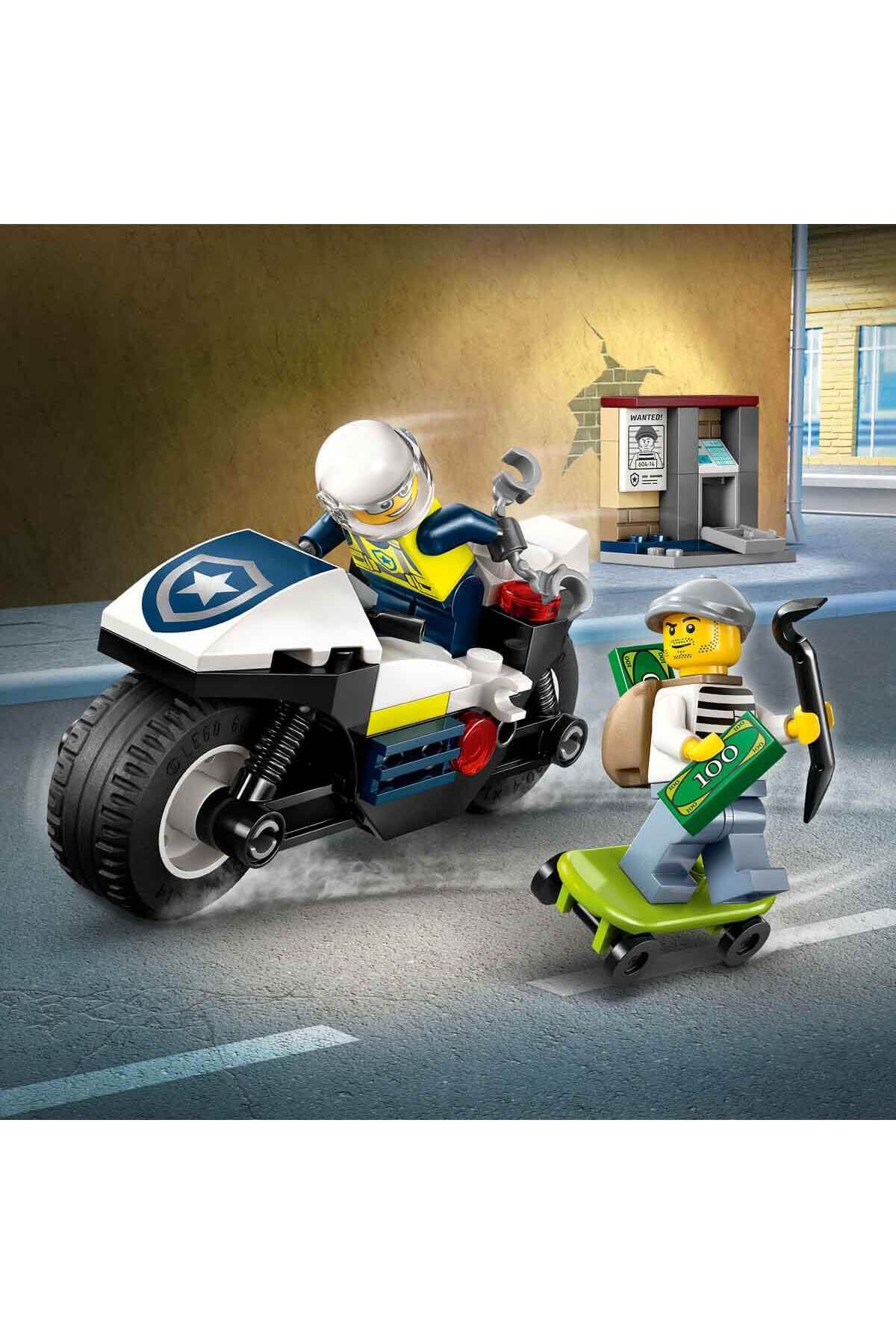 لگو پیگیری MOTOCYLET پلیس شهر 60455 ساختار خلاق برای کودکان 4 ساله بالاتر اورجینال LEGO