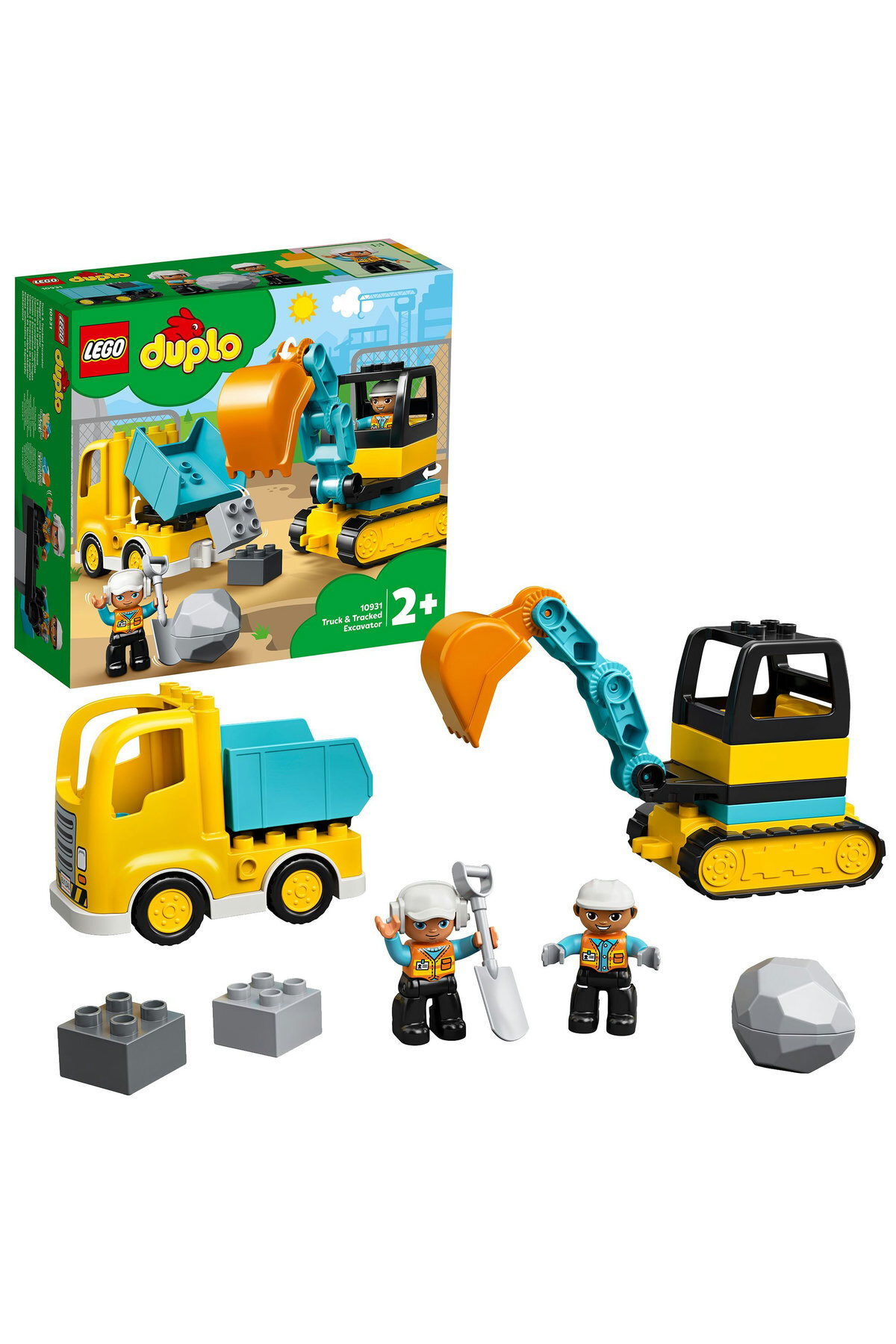 لگو و اسباب بازی های ساخت محور ® DUPLO® TOWN TRUCK AND CRAWLER DIGGER 10931 2+ مجموعه آموزشی 20 قطعه از ترکیه LEGO