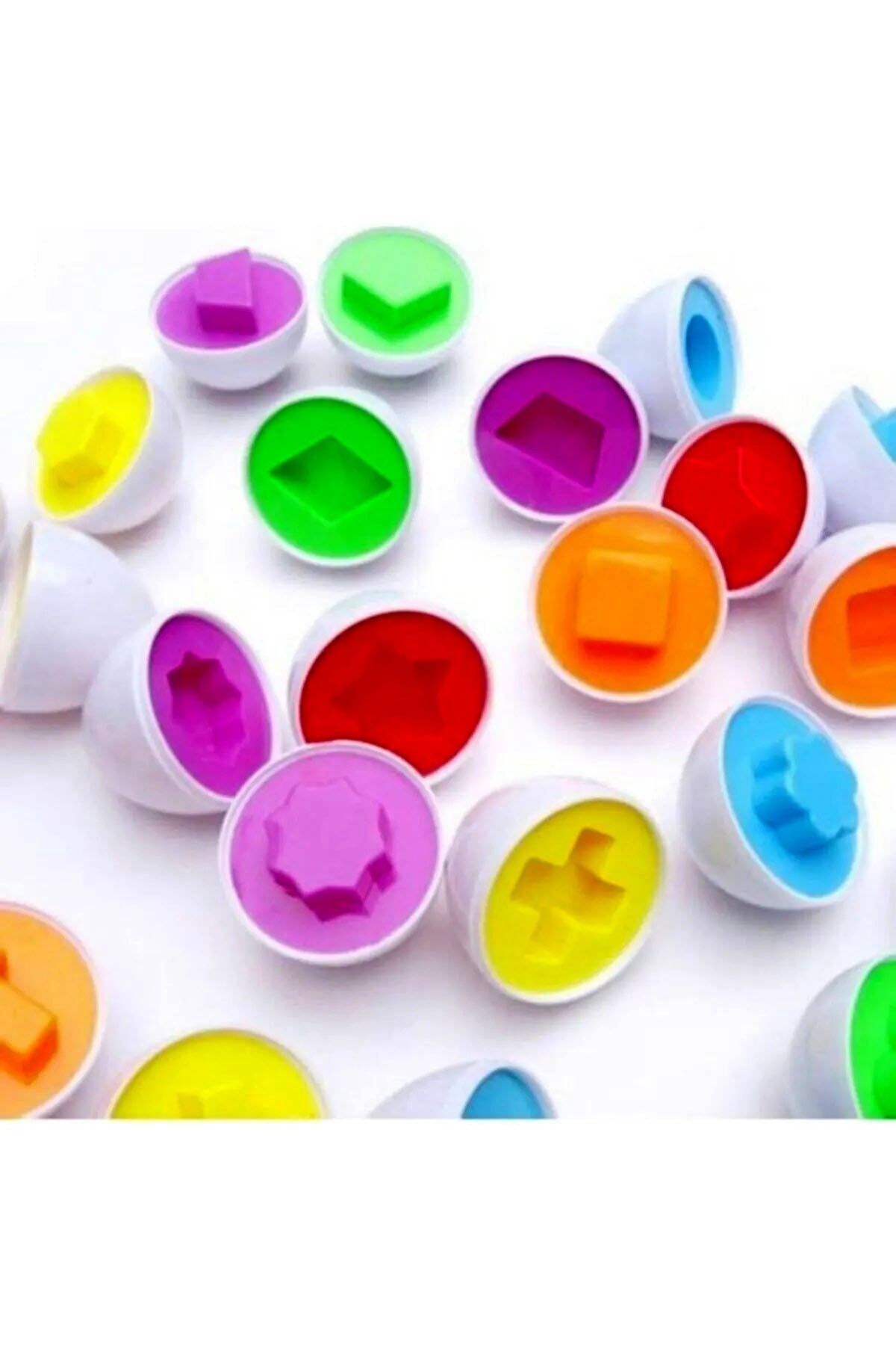 عروسک های اسباب بازی و لوازم جانبی تخم مرغ شکل دار آموزشی هندسی BULTAK 12 PACK BABY MY FIRST SET SAZE