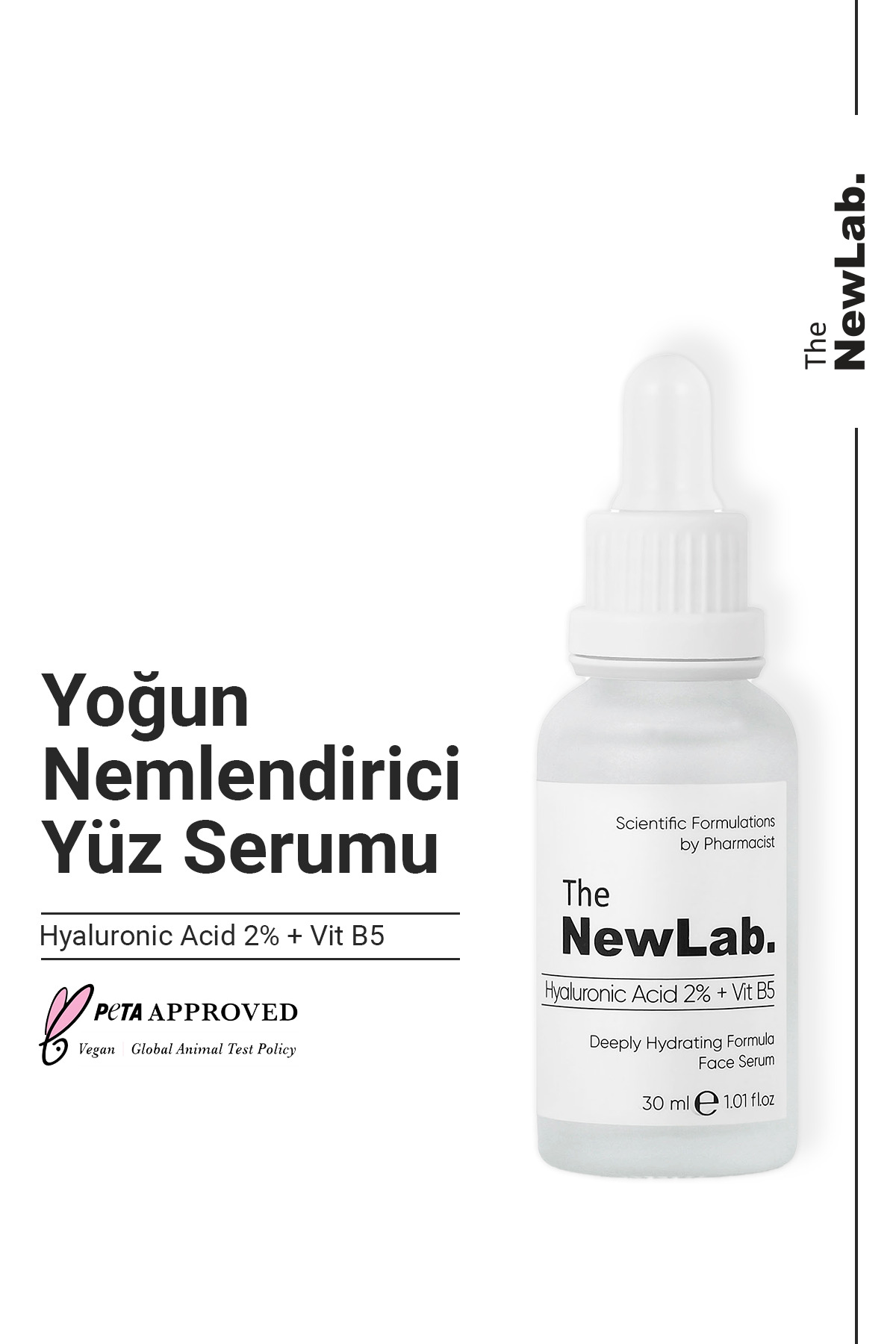 سرم پوست با هیالورونیک اسید و ویتامین B5 حجم 30 میلی لیتر The NewLab