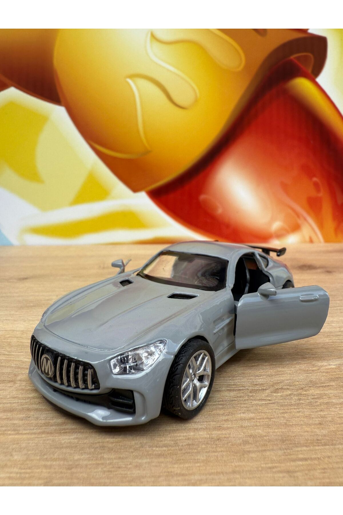 مدل خودرو MERCEDES AMG GTR COLLECTION METAL CAR 12CM ماشین لوکس خاکستری DIECAST اورجینال scntoys