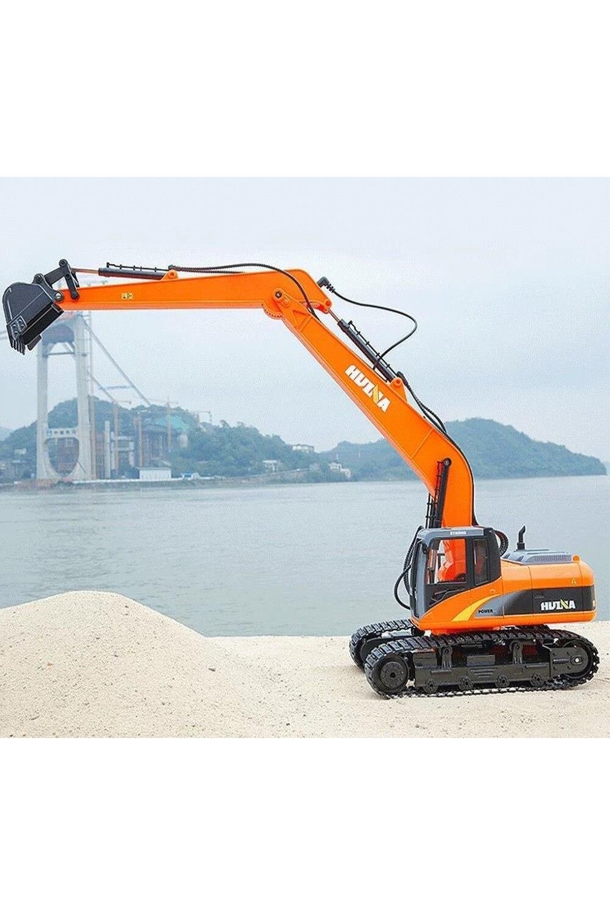 مدل خودرو 1 14 با کیفیت بالا 15 کانال RC بیل مکانیکی خزنده سطل حفار کنترل از راه دور اورجینال Huina