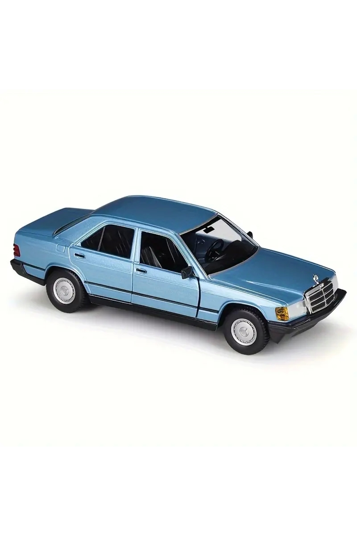 مدل خودرو BURAGO 1 24 MERCEDES BENZ 190E 2.6 MODEL VEHICLE BLUE 17.7CM X 5.5CM 7.3CM اورجینال BBURAGO