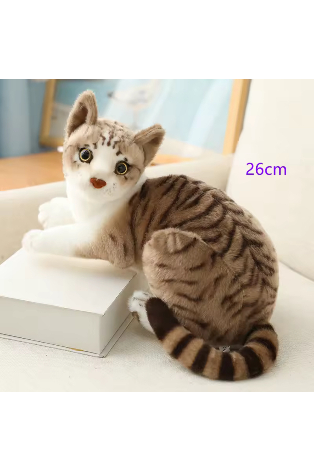 اسباب بازی های پشمی مخمل خواب دار گربه تابی واقعی 25 سانتی متری نشسته PLUSH CAT محصول وارداتی دو رنگ از ترکیه charmerprincesses