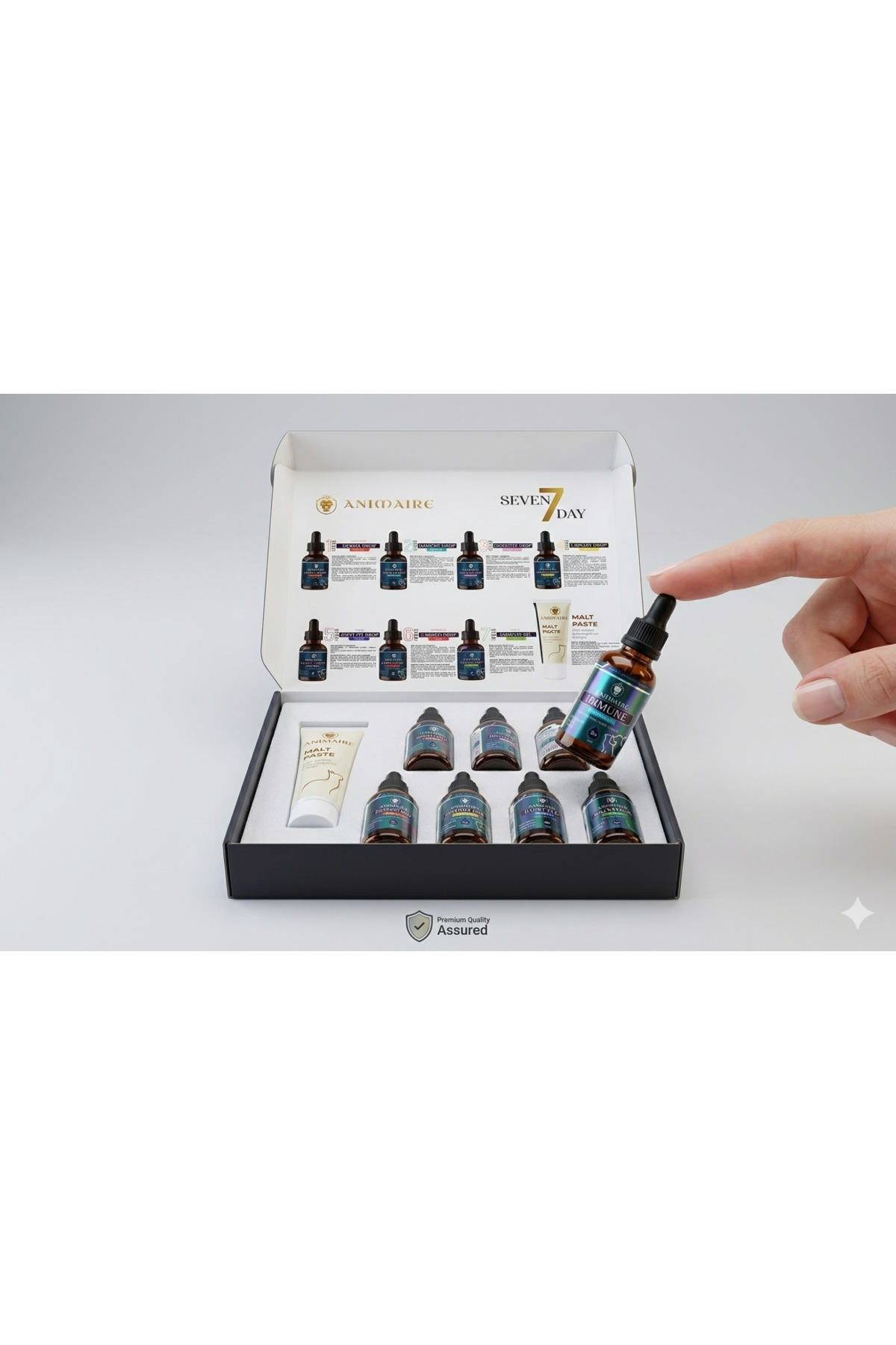 مجموعه مراقبت و مکمل پریمیوم گربه آنیمایر Animaire 7 Days، با تأیید کلینیکی و مالت هدیه