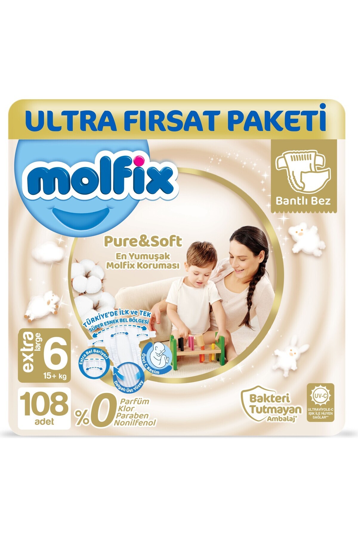 پوشک بچه خالص و نرم اورجینال Molfix
