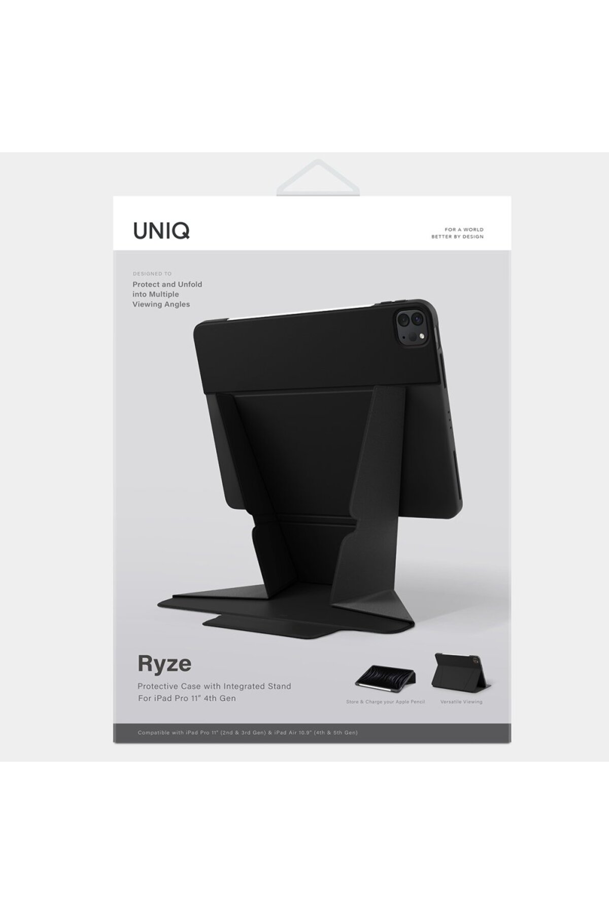 کاور تبلت قاب IPAD PRO 11 اینچ M2 سری RYZE طراحی تاشو با قابلیت چرخش 360 درجه پایه UNIQ Better By Design