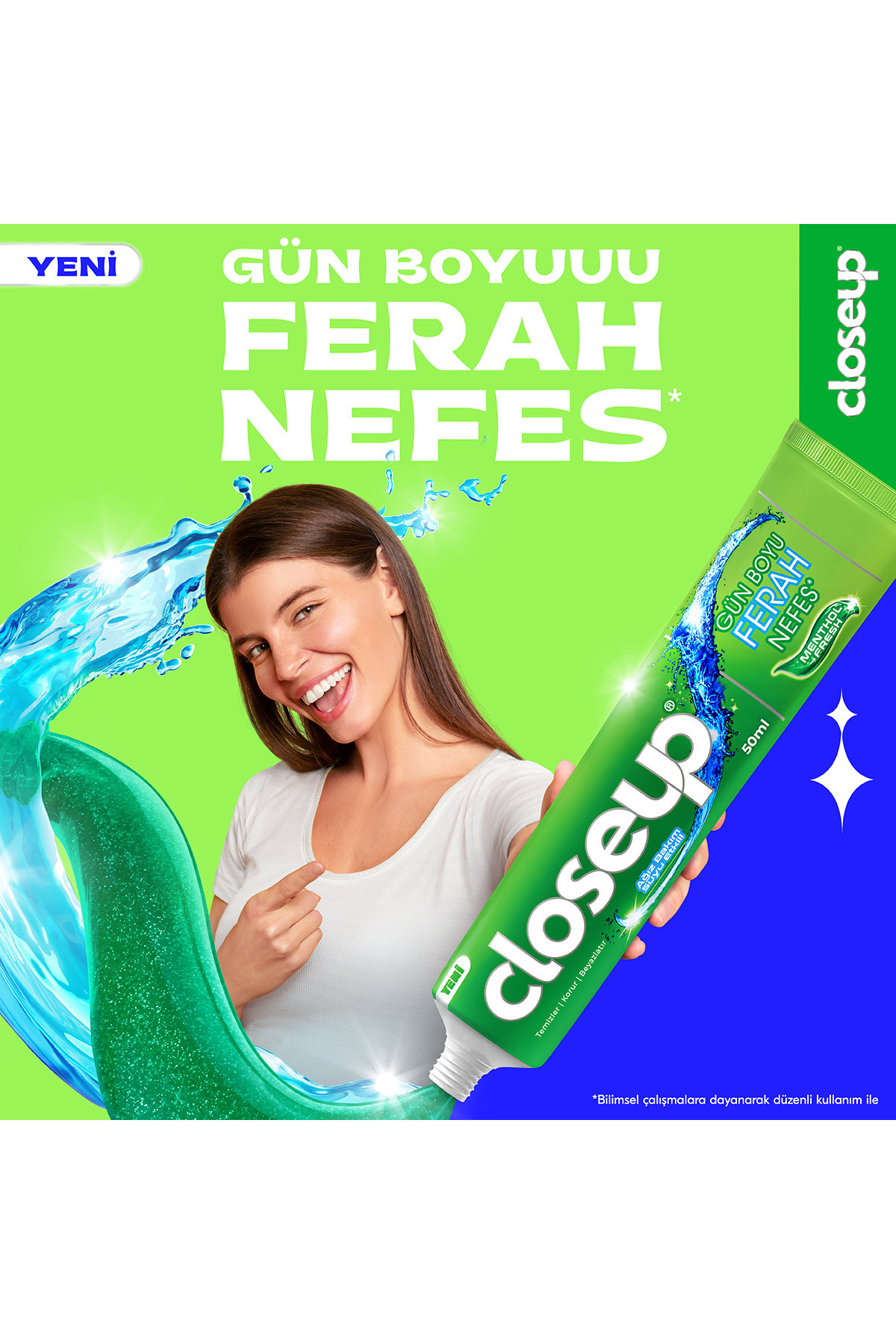 خمیر دندان سه‌گانه مدل Fresh Blast و Icy Cool و Mentho حجم 50 میلی‌لیتر Closeup