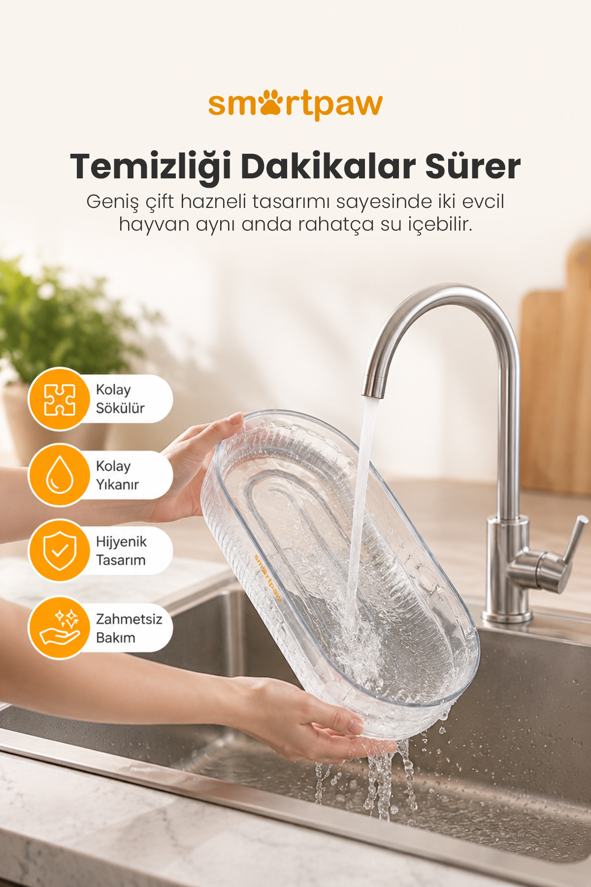 آب‌نمای خودکار گربه اسمارت‌پاو SMARTPAW Aqua Lite، ظرفیت ۴ لیتر، مدل YSJ01