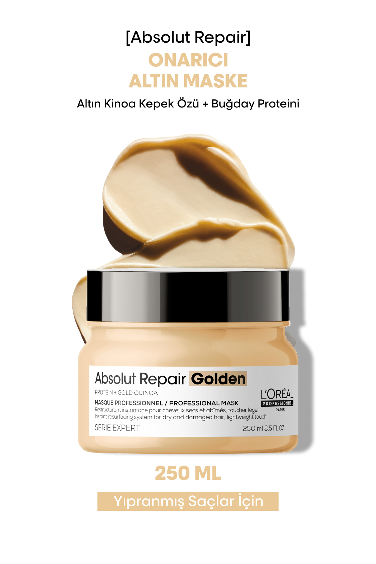 L'oreal Professionnel ماسک طلایی ترمیم‌کننده موهای خسته شده سری Expert Absolut Repair 250 میلی‌لیتر