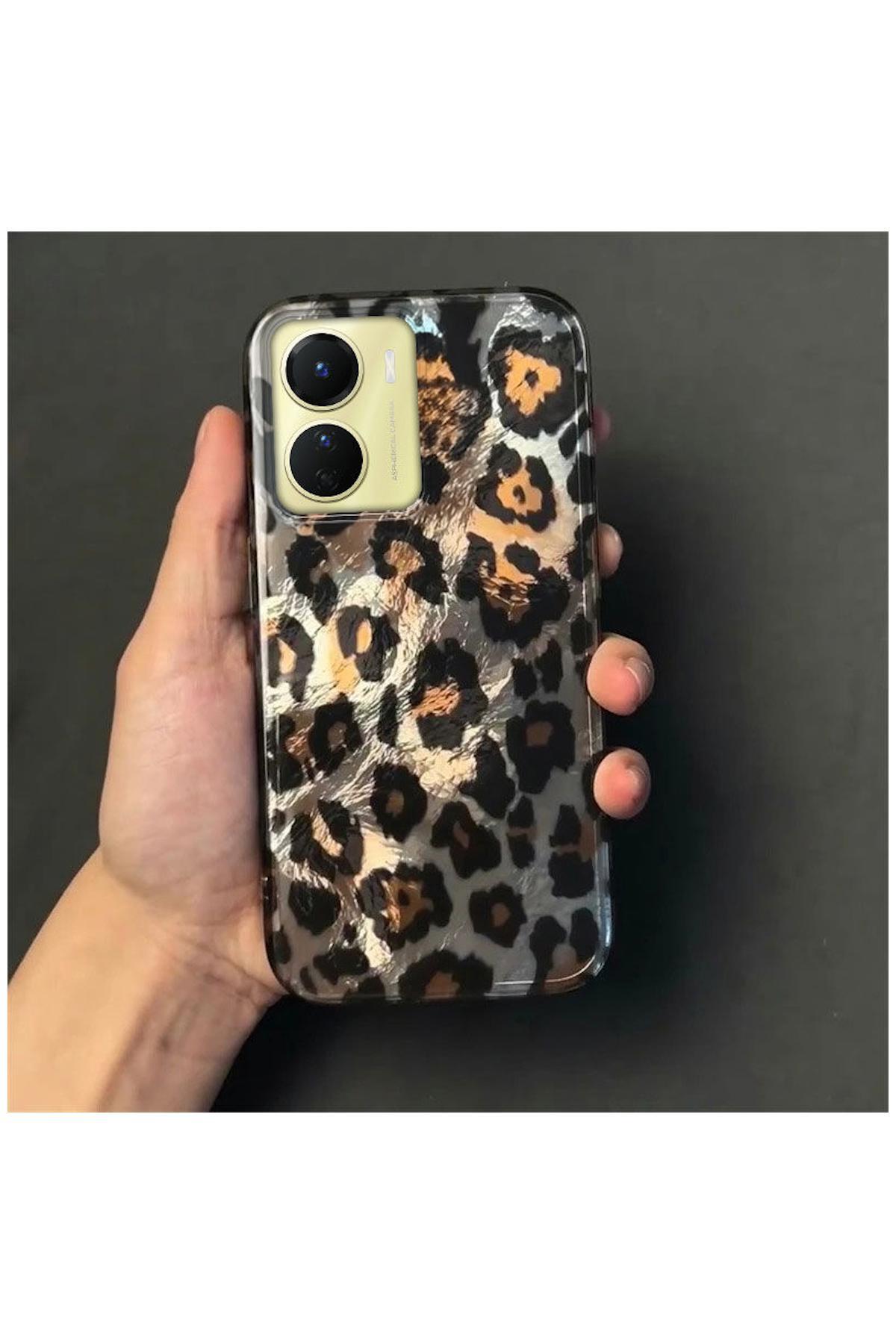 کاور و قاب سازگار با VIVO Y16 ZEBANA LUXE LEOPARD CASE سیلیکونی مشکی اورجینال Zebana