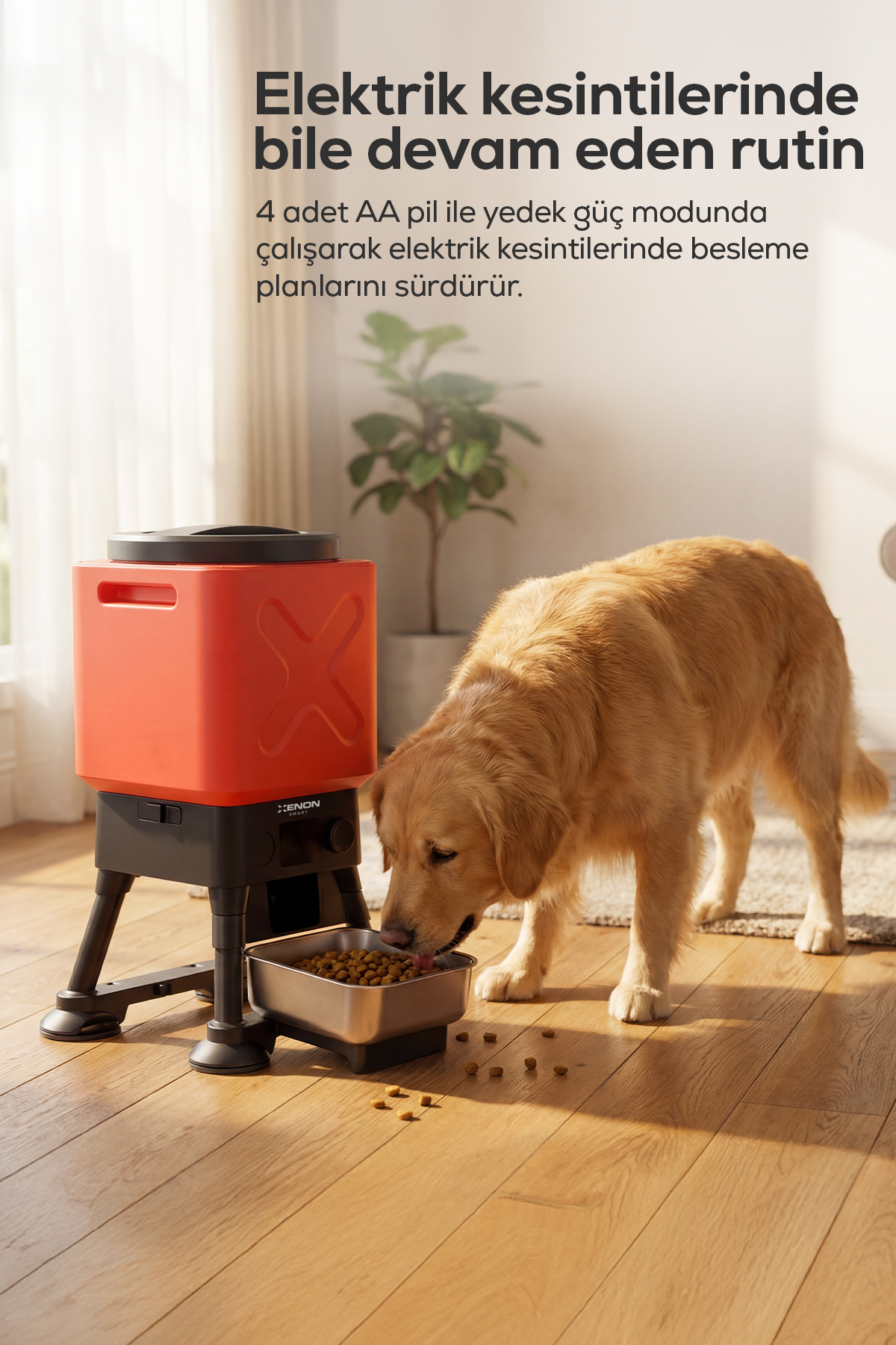 ظرف غذای هوشمند سگ زنون اسمارت Xenon Smart، ۱۴ لیتری با کنترل اپلیکیشنی و کاسه فولادی (X8631)